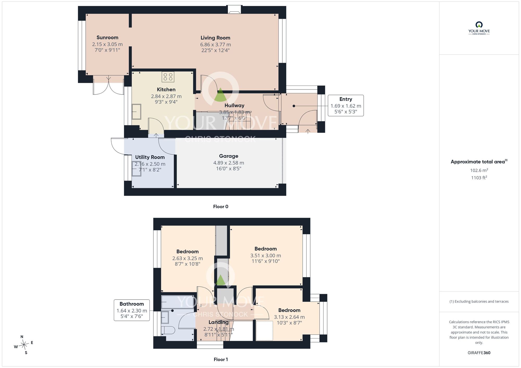 Floorplan of 3 bedroom Detached House for sale, Cheadle Avenue, Wallsend, Tyne and Wear, NE28