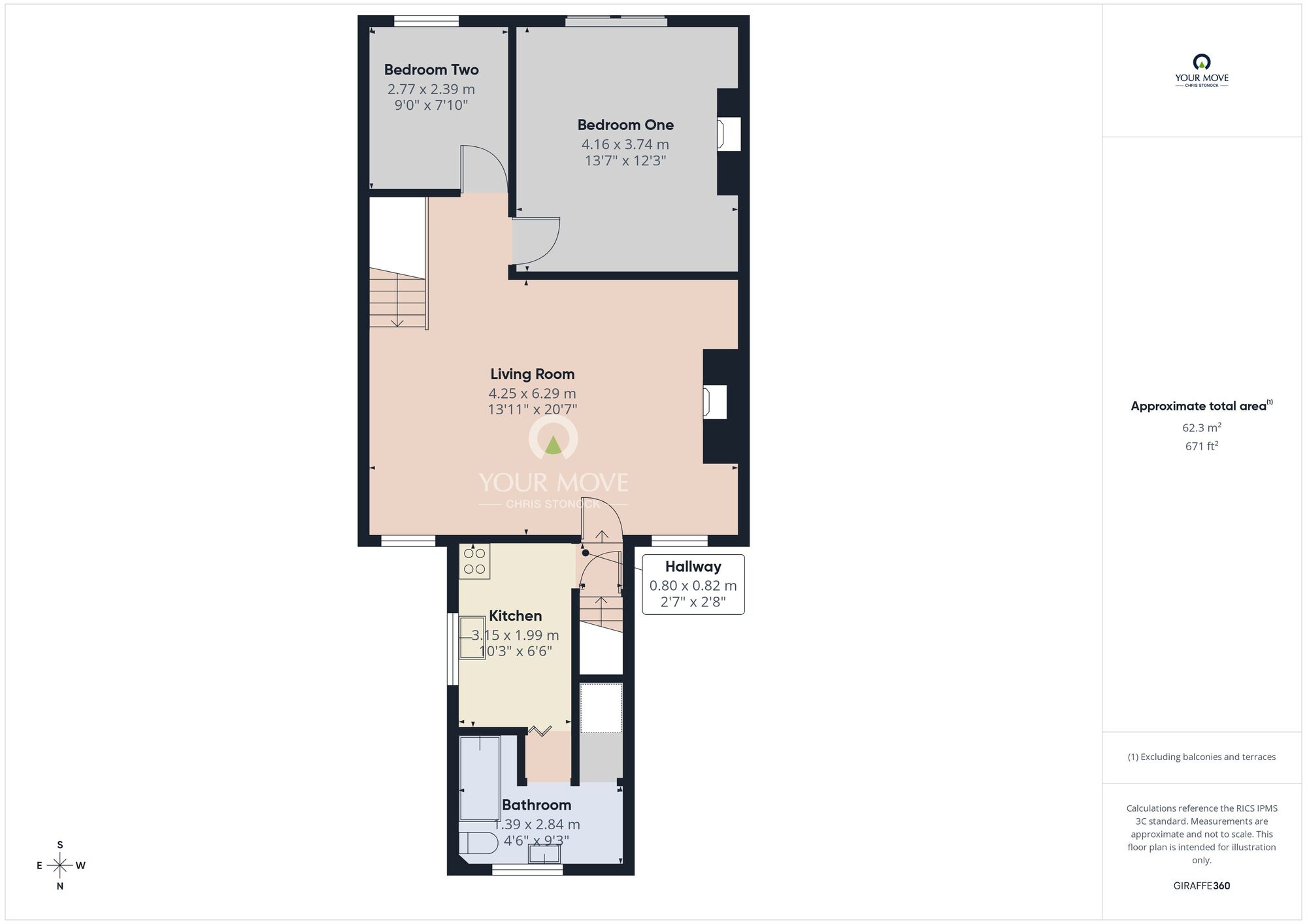 Floorplan of 2 bedroom Flat for sale, Vine Street, Wallsend, Tyne and Wear, NE28