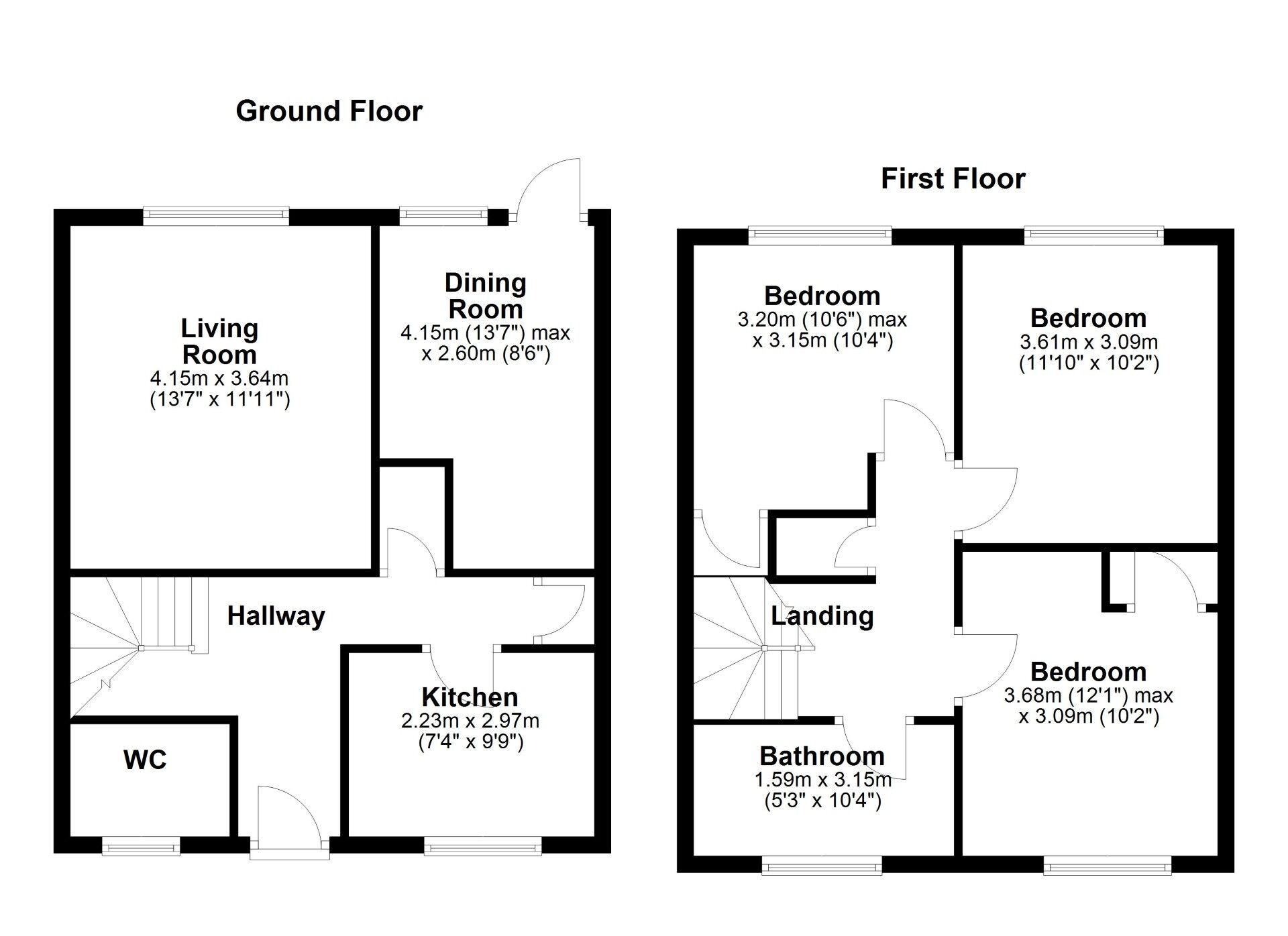 Floorplan of 3 bedroom Mid Terrace House for sale, Yorkdale Place, Newcastle upon Tyne, Tyne and Wear, NE6