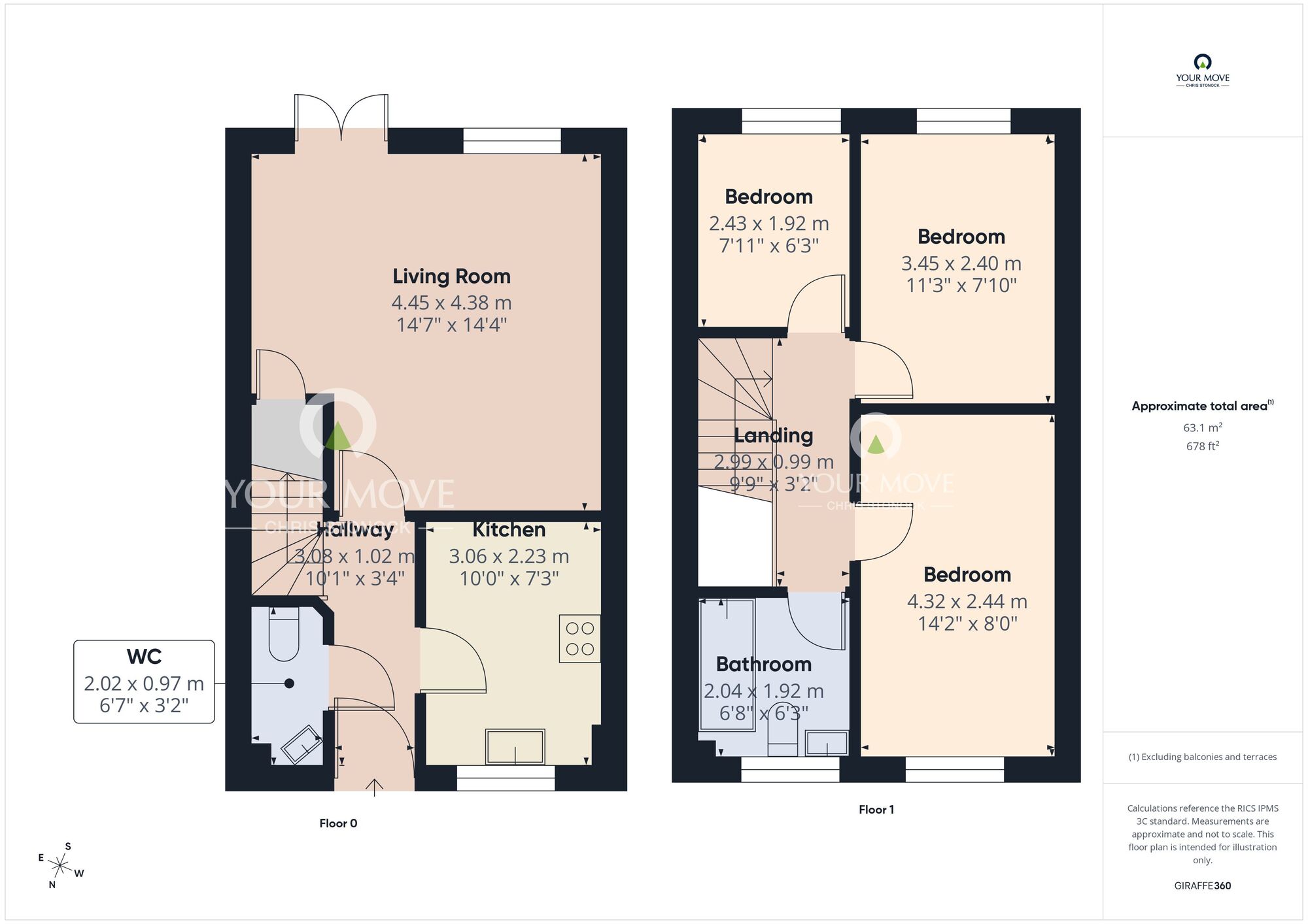 Floorplan of 3 bedroom End Terrace House for sale, Shipton Lane, Newcastle upon Tyne, Tyne and Wear, NE3