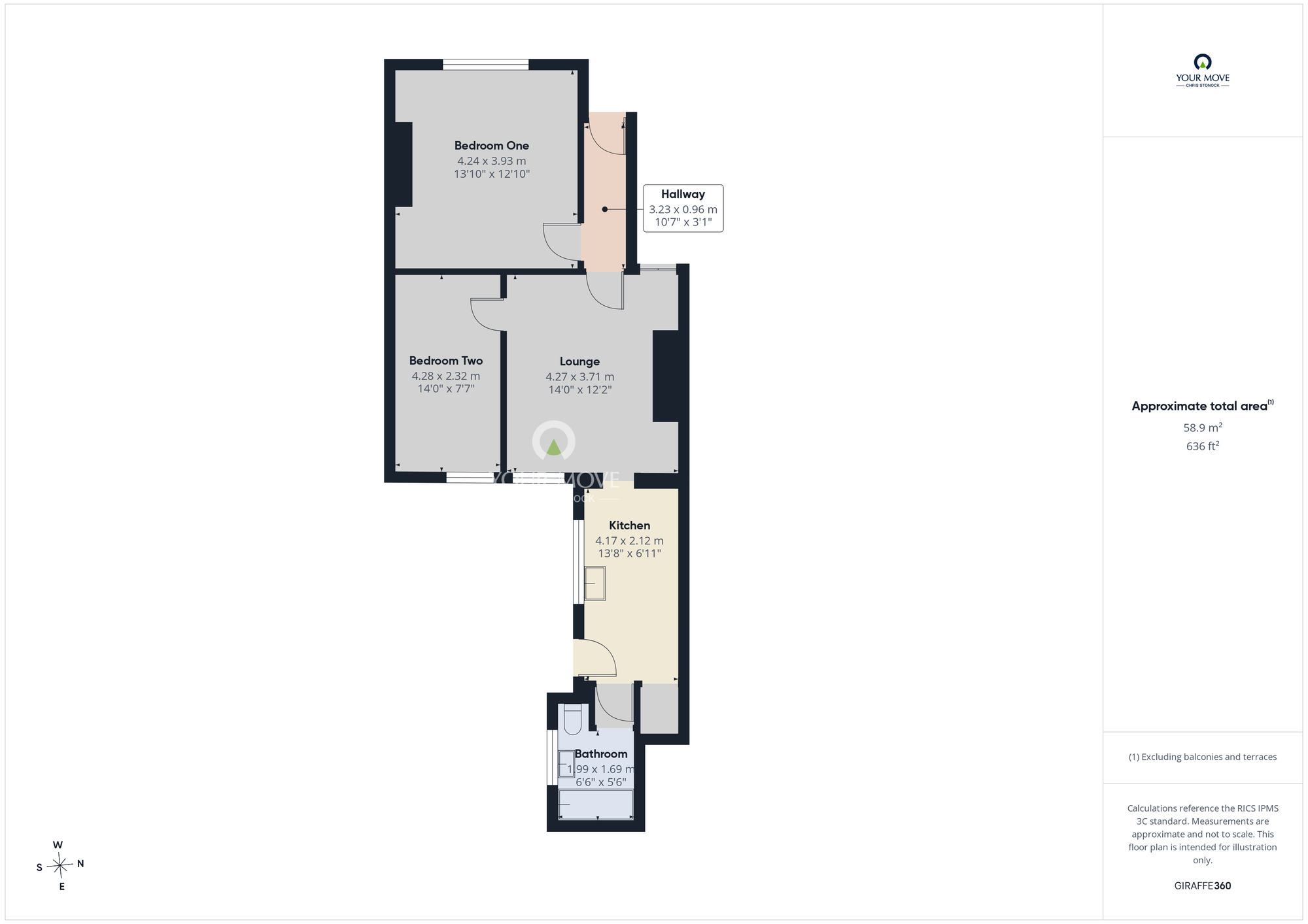Floorplan of 2 bedroom Flat to rent, Brinkburn Street, Wallsend, Tyne and Wear, NE28