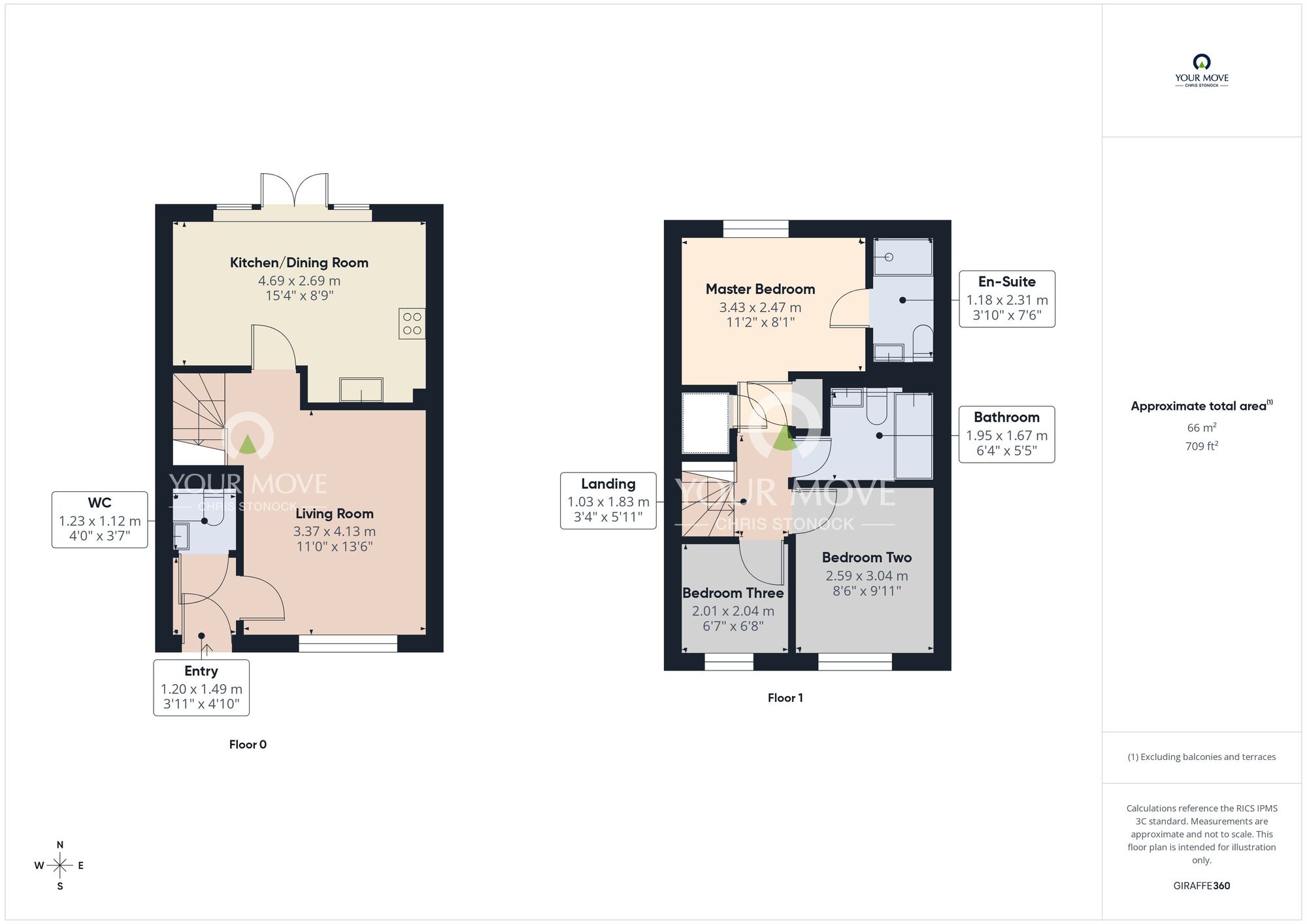 Floorplan of 3 bedroom Semi Detached House for sale, Walkerfield Place, Newcastle upon Tyne, Tyne and Wear, NE6