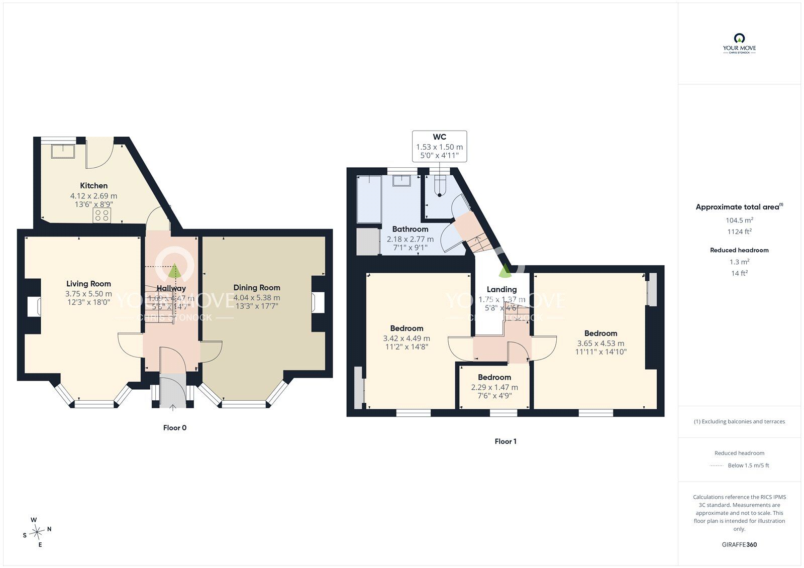 Floorplan of 3 bedroom Mid Terrace House for sale, North Road, North Shields, Tyne and Wear, NE29