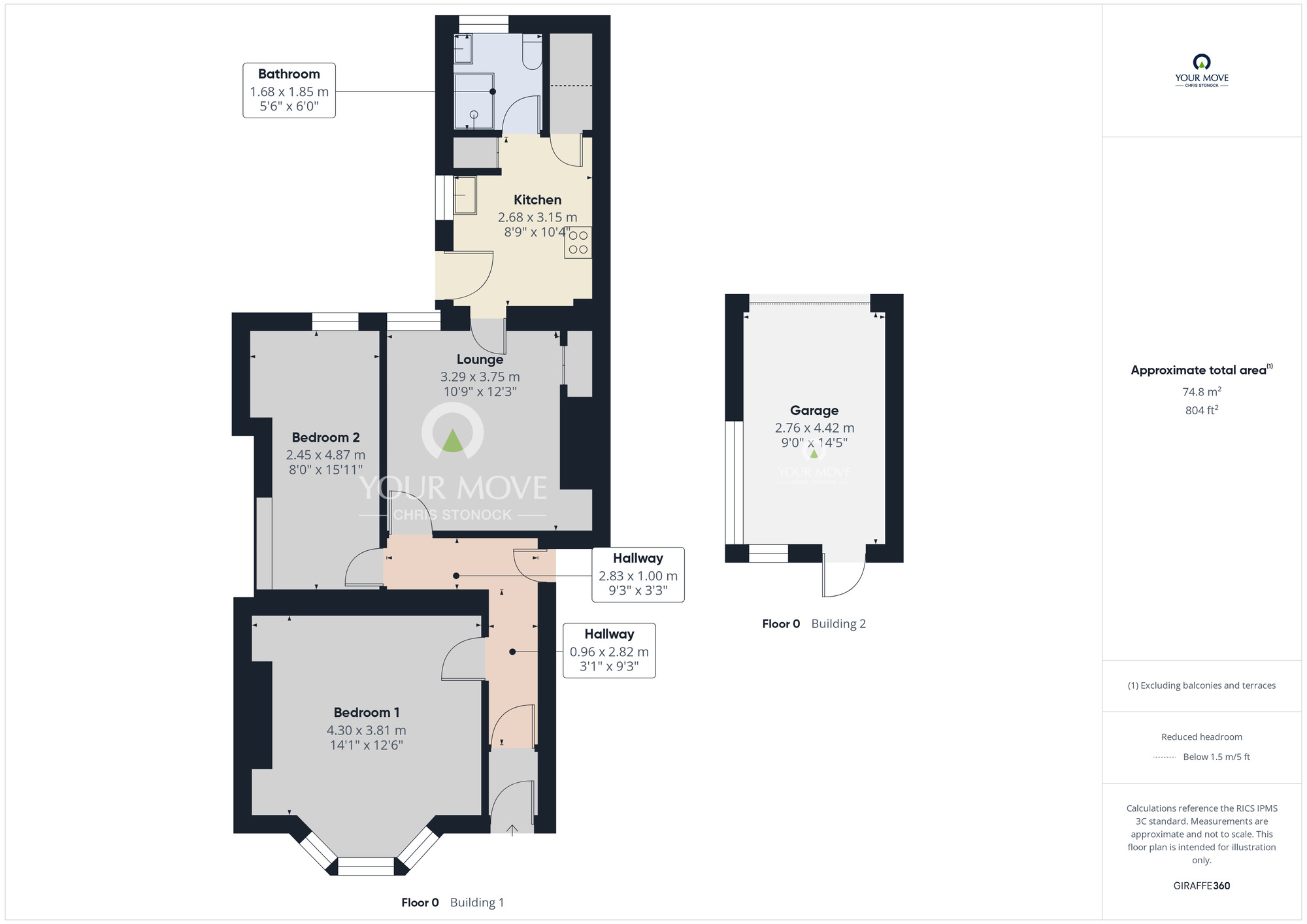 Floorplan of 2 bedroom Flat for sale, Woodbine Avenue, Wallsend, Tyne and Wear, NE28