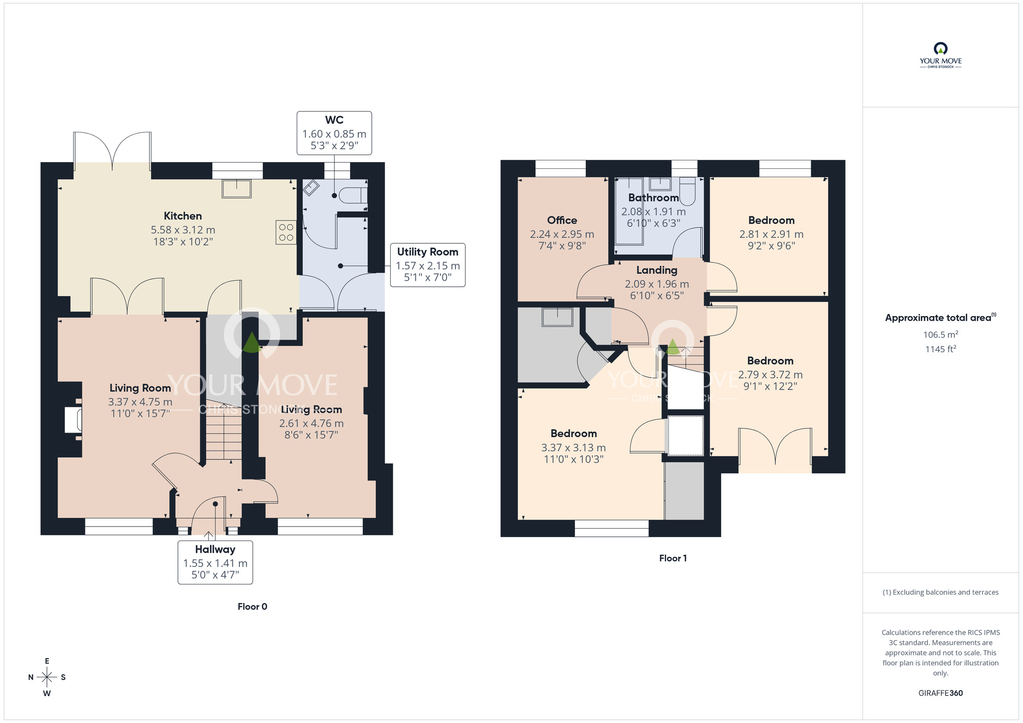 Floorplan of 4 bedroom Detached House for sale, Ridge Way, Wallsend, Tyne and Wear, NE28