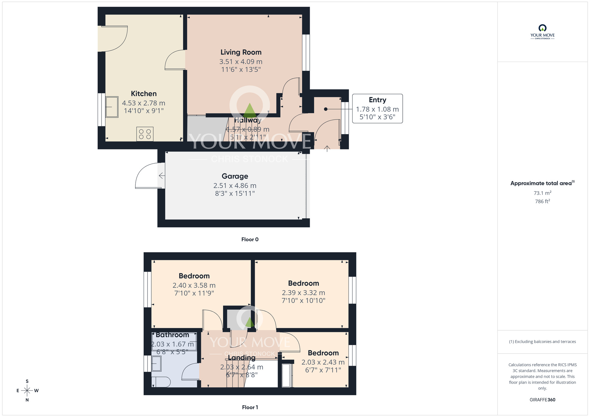 Floorplan of 3 bedroom Semi Detached House for sale, Burlington Court, Wallsend, Tyne and Wear, NE28
