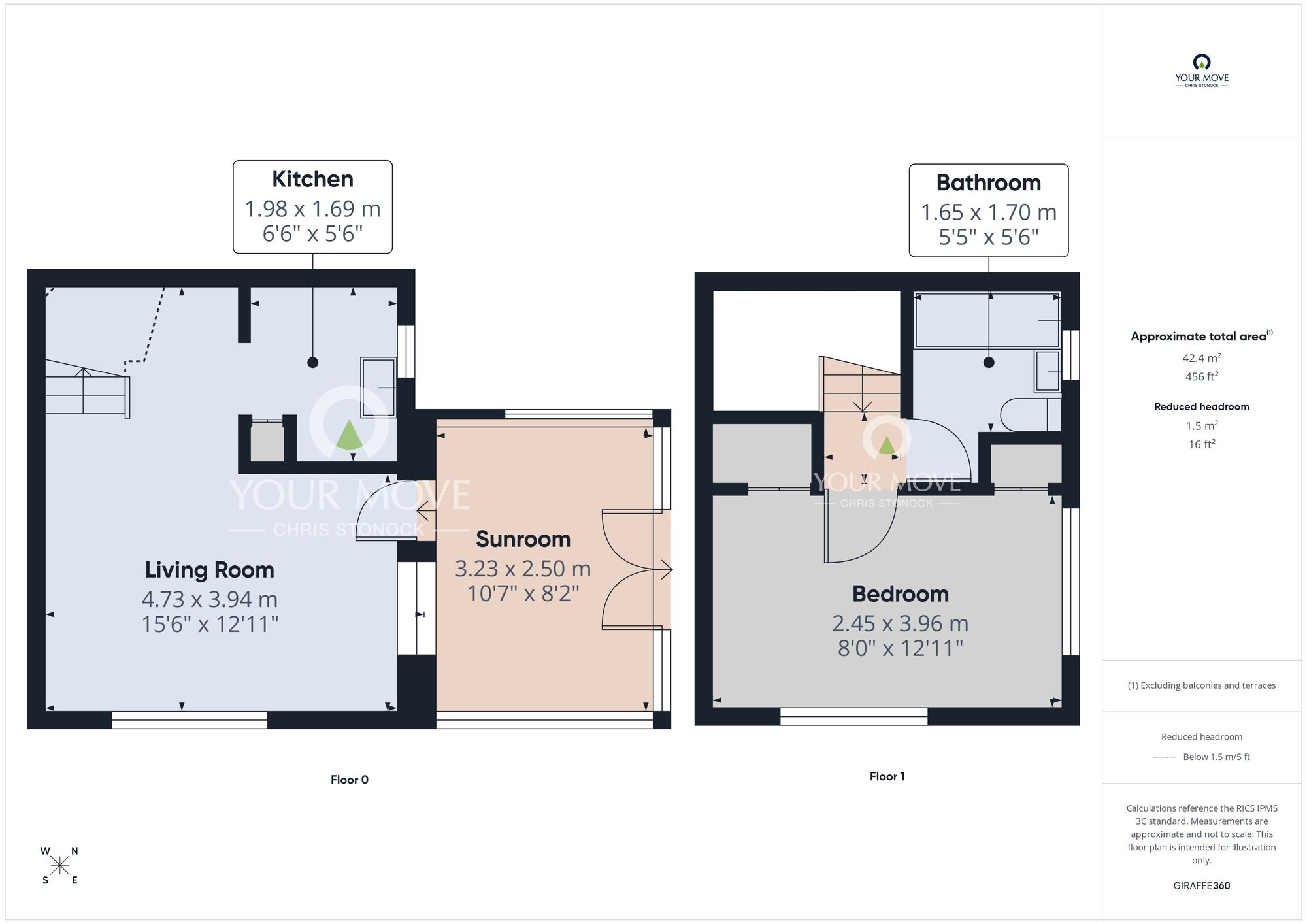 Floorplan of 1 bedroom End Terrace House for sale, Welwyn Close, Wallsend, Tyne and Wear, NE28
