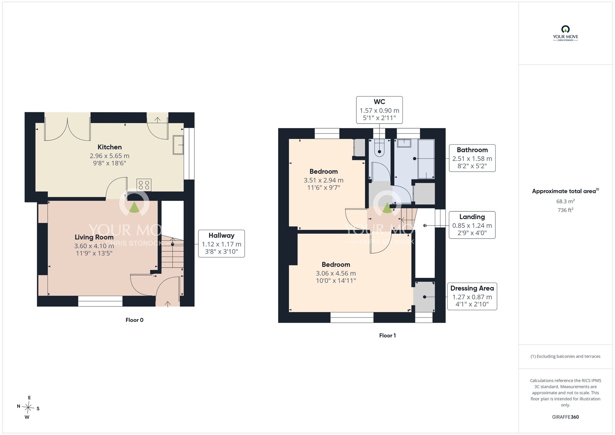 Floorplan of 2 bedroom Semi Detached House for sale, Prospect Avenue North, Wallsend, Tyne and Wear, NE28