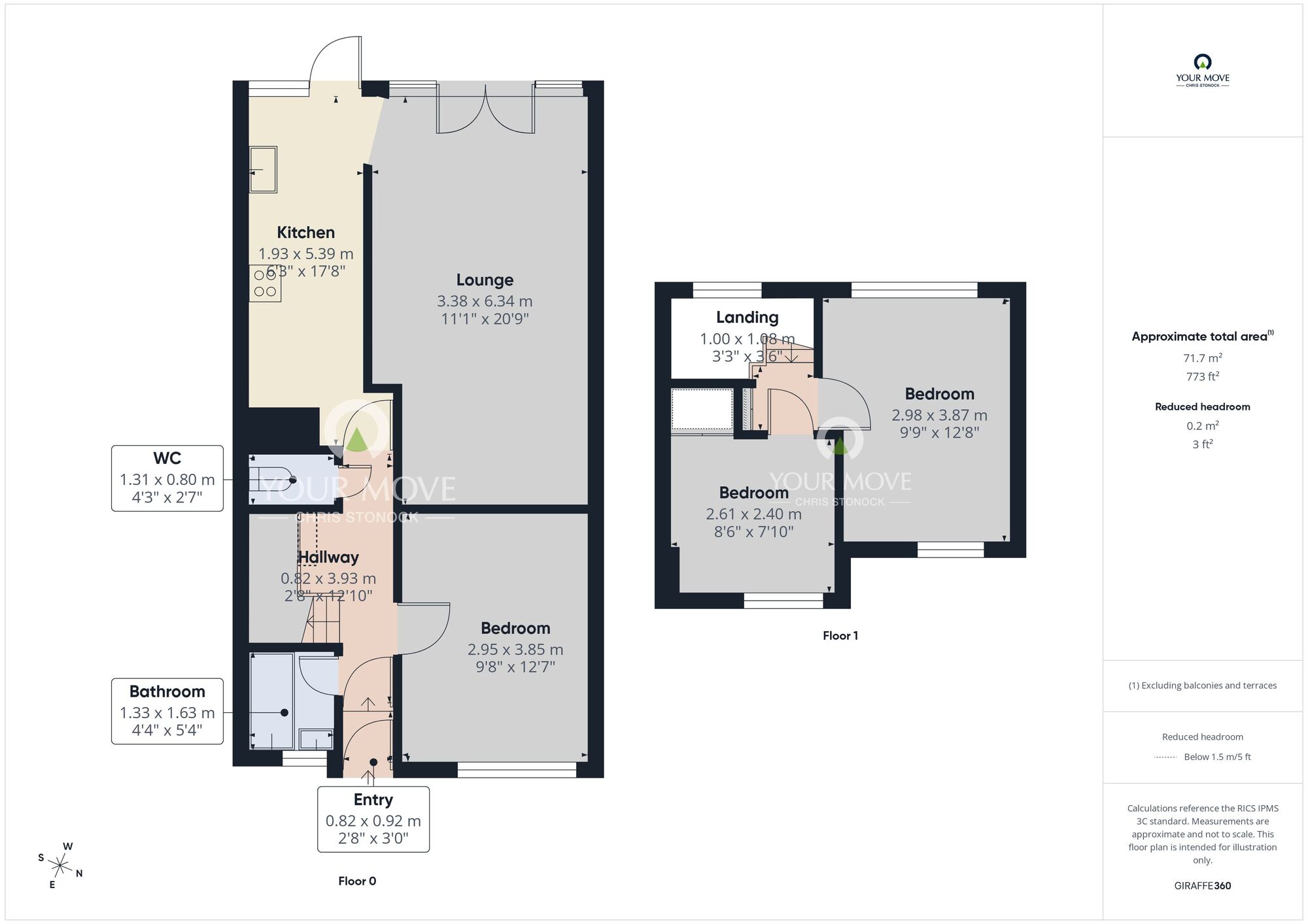 Floorplan of 3 bedroom Mid Terrace House for sale, Cairnsmore Close, Newcastle upon Tyne, Tyne and Wear, NE6