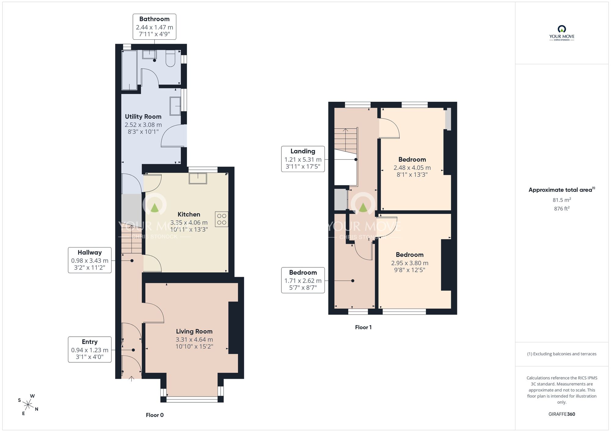 Floorplan of 3 bedroom Mid Terrace House for sale, Ferndale Avenue, Wallsend, Tyne and Wear, NE28