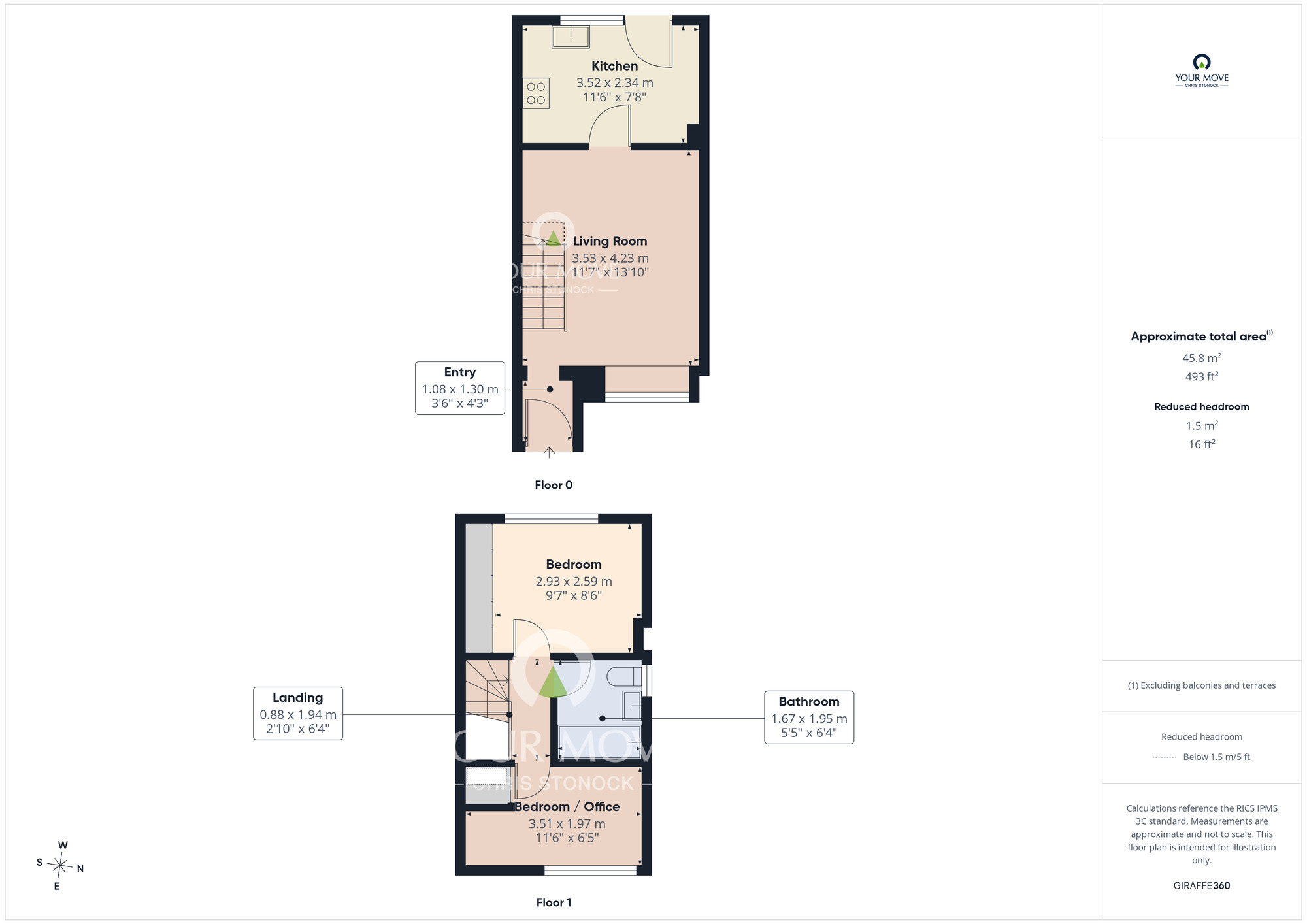 Floorplan of 2 bedroom End Terrace House for sale, Chelford Close, Wallsend, Tyne and Wear, NE28