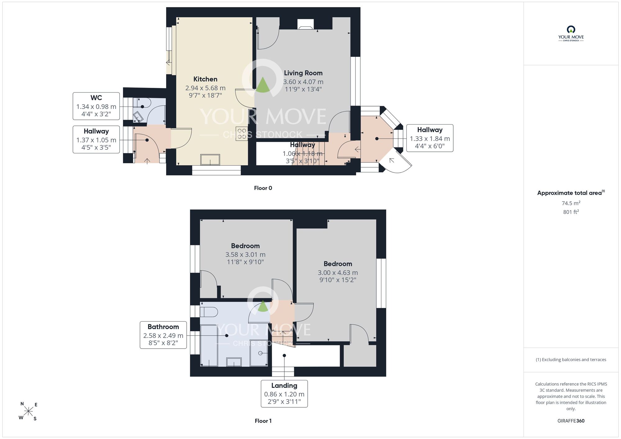 Floorplan of 2 bedroom Semi Detached House for sale, Fitzsimmons Avenue, Wallsend, Tyne and Wear, NE28
