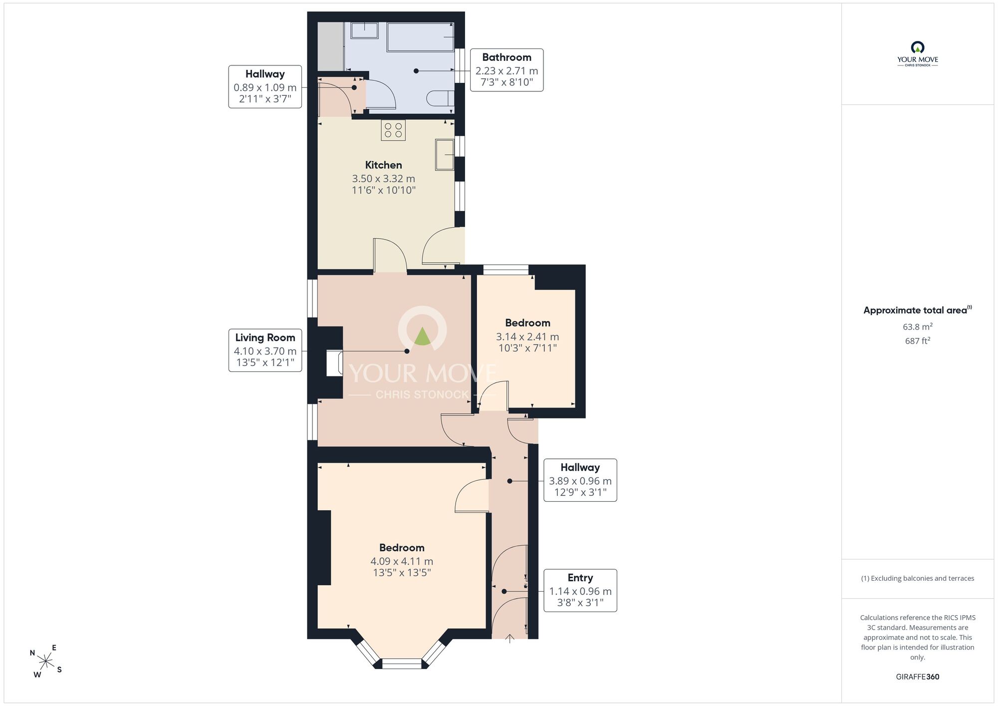 Floorplan of 2 bedroom Flat for sale, Park Road, Wallsend, Tyne and Wear, NE28