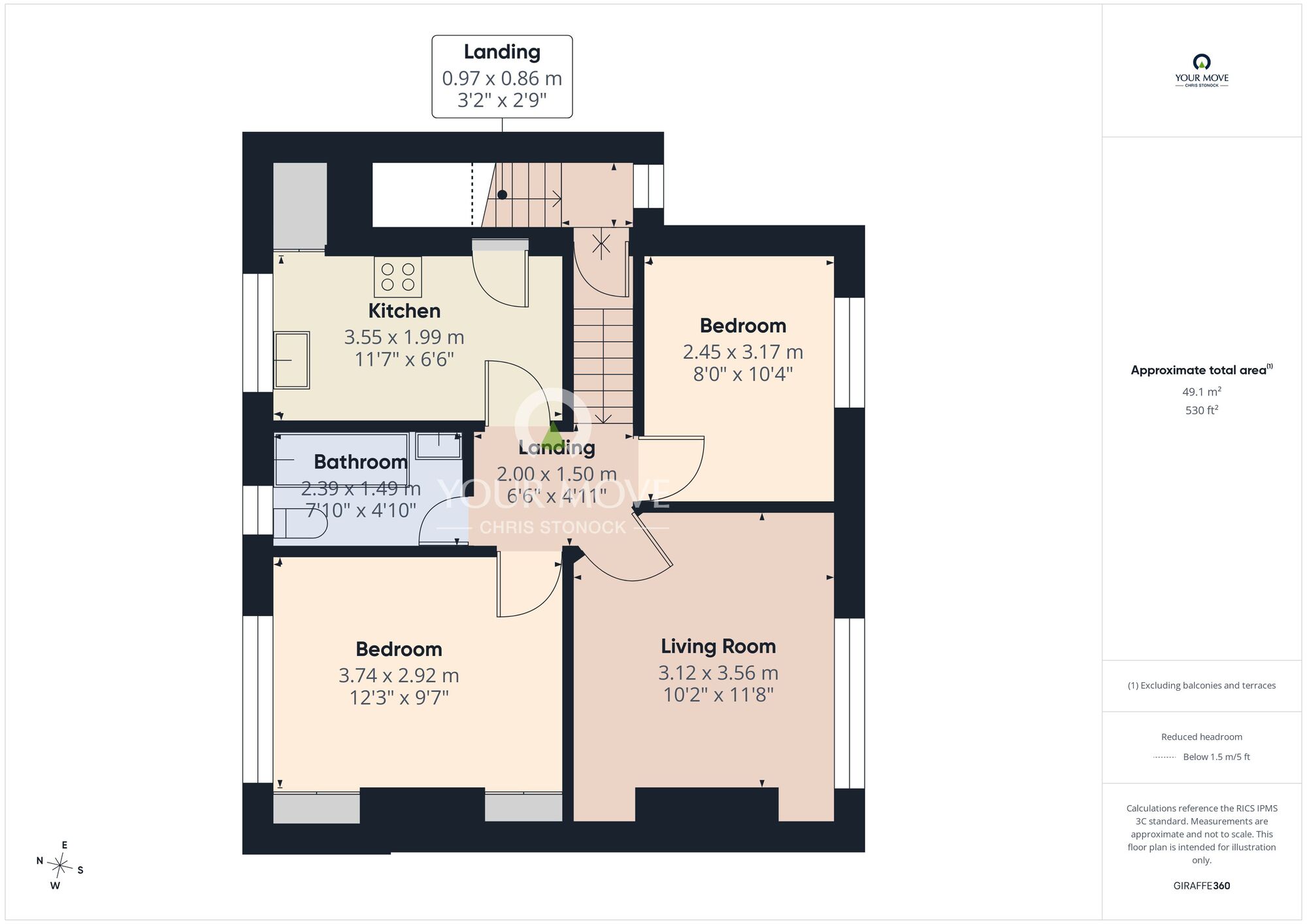 Floorplan of 2 bedroom Flat for sale, Scarborough Road, Newcastle upon Tyne, Tyne and Wear, NE6