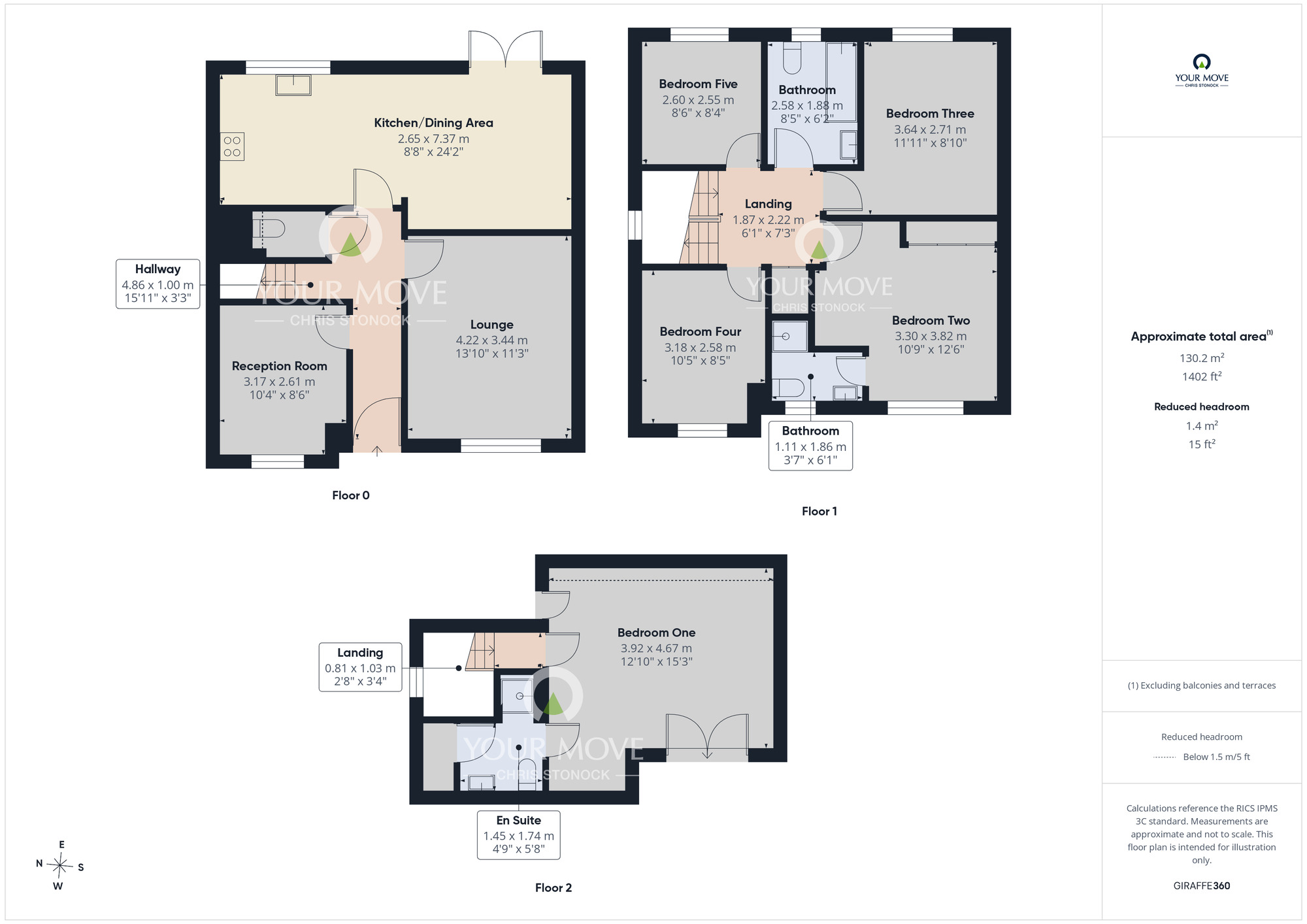 Floorplan of 5 bedroom Detached House to rent, Benton Rise, Wallsend, Tyne and Wear, NE28