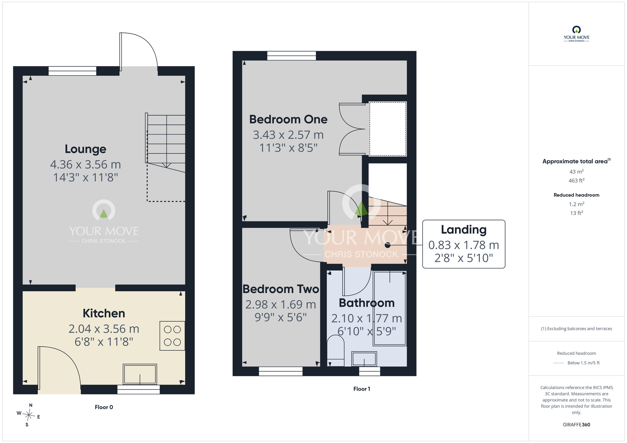 Floorplan of 2 bedroom Mid Terrace House to rent, Ribblesdale, Wallsend, Tyne and Wear, NE28