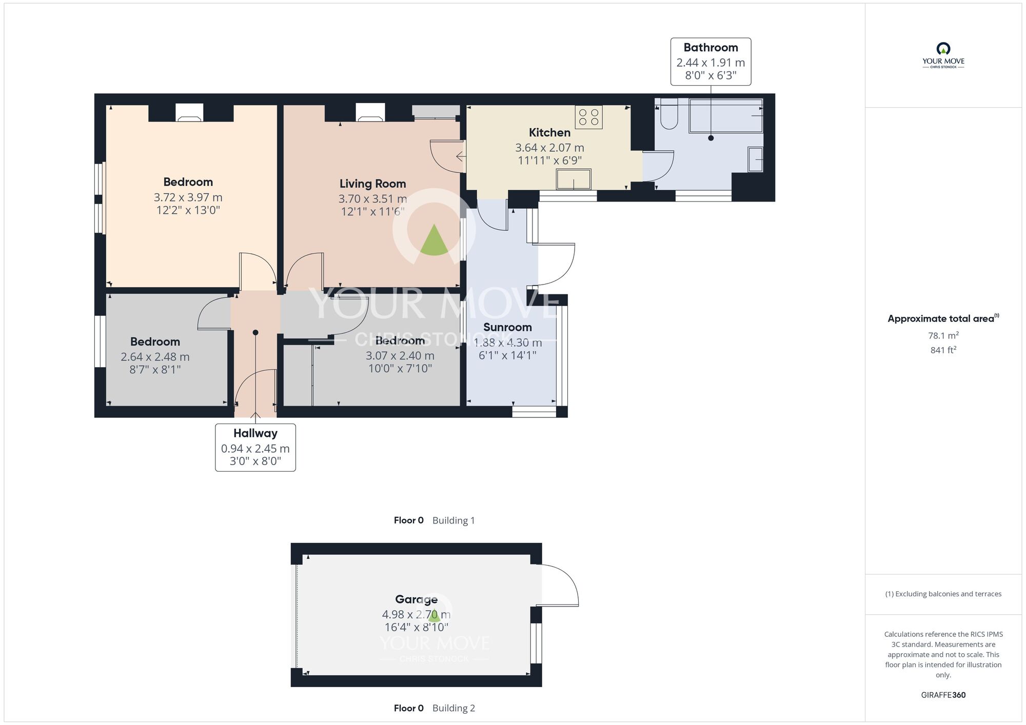 Floorplan of 3 bedroom Semi Detached Bungalow for sale, Glebe Road, Newcastle upon Tyne, Tyne and Wear, NE12