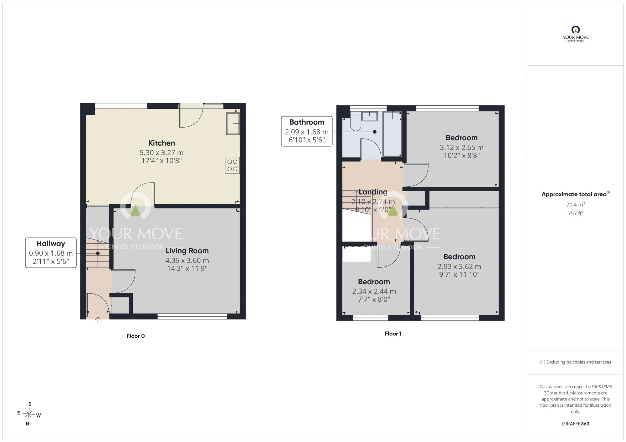Floorplan of 3 bedroom Mid Terrace House for sale, Addington Drive, Wallsend, Tyne and Wear, NE28