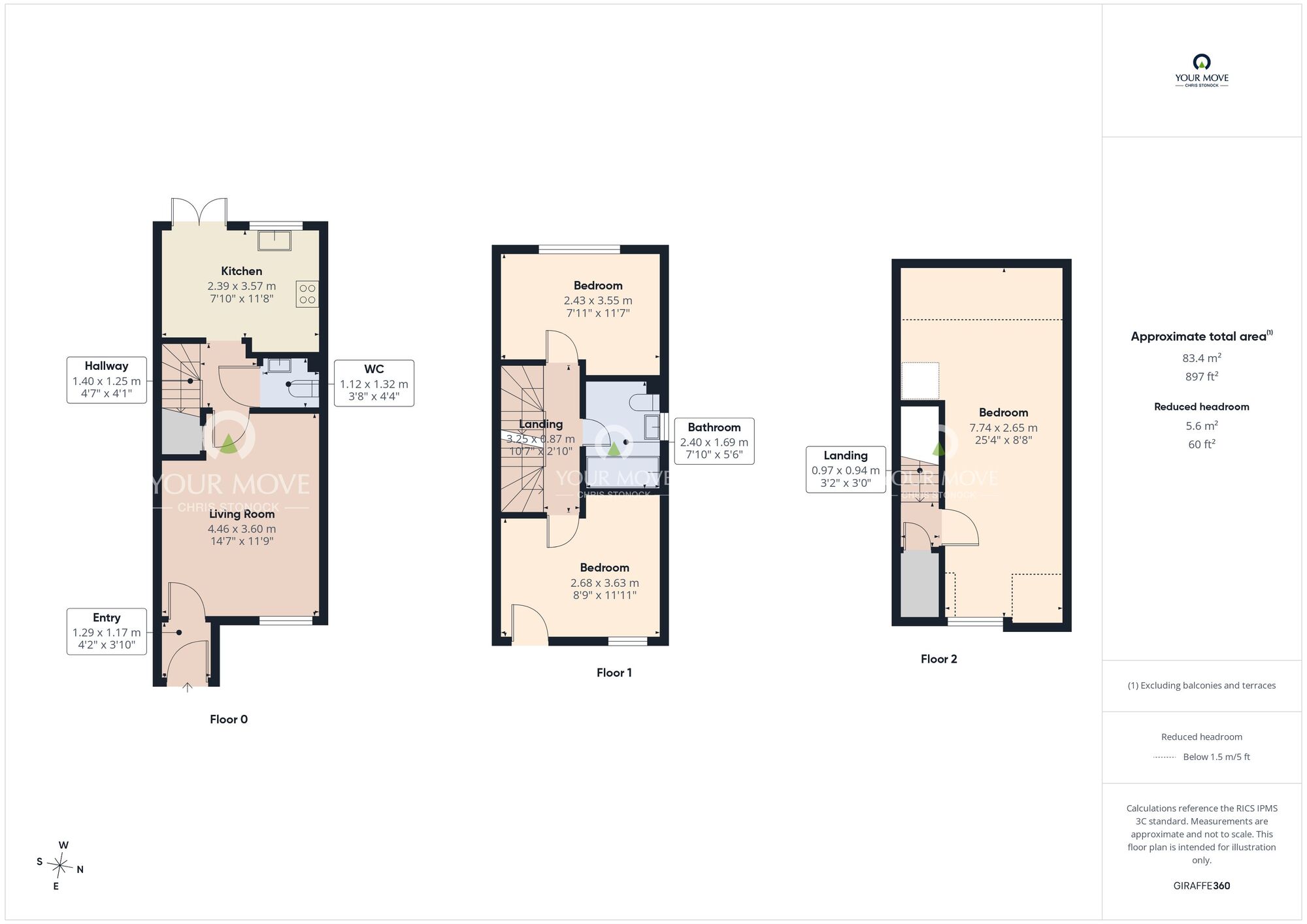 Floorplan of 3 bedroom End Terrace House for sale, Ridley Drive, Wallsend, Tyne and Wear, NE28