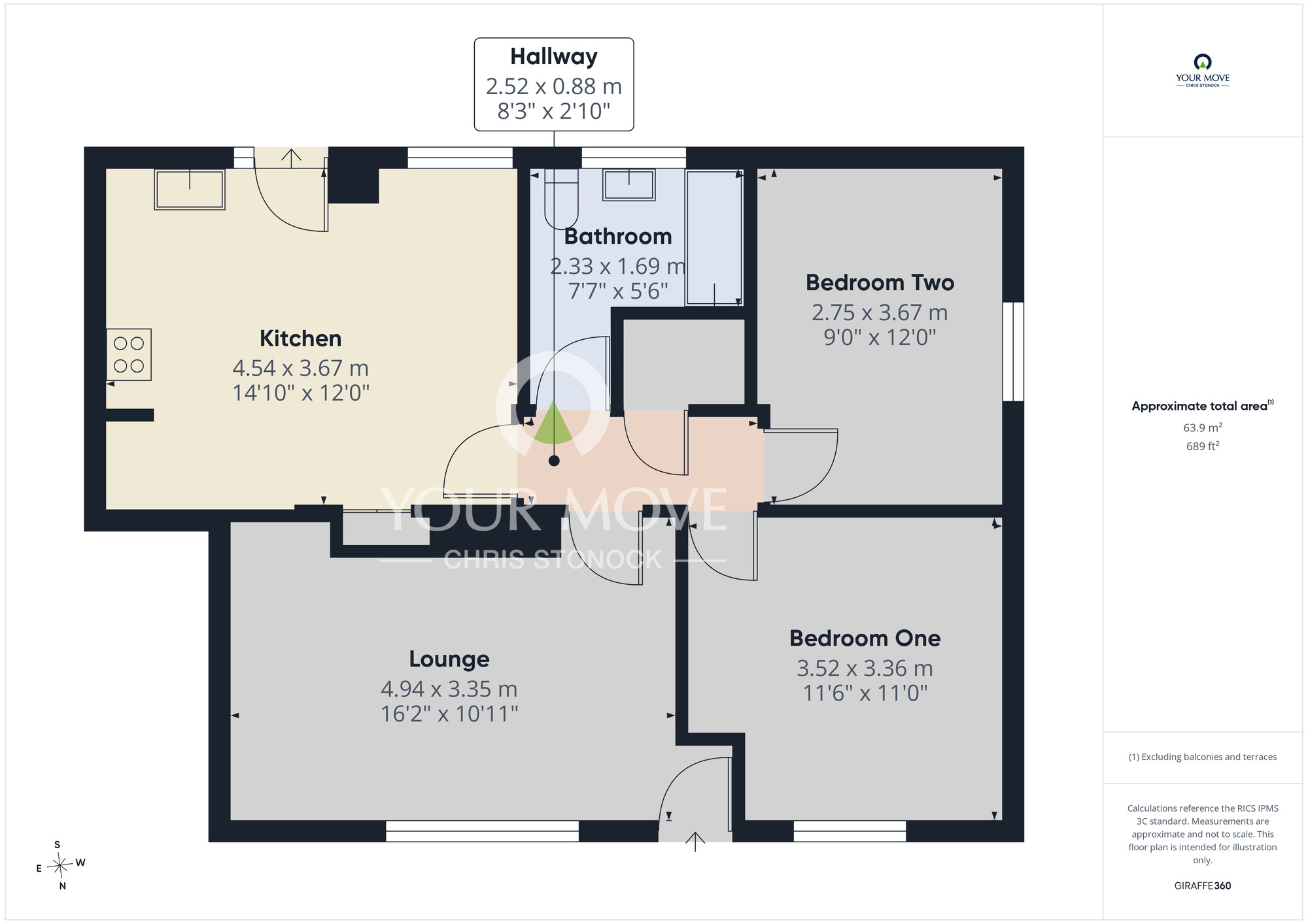 Floorplan of 2 bedroom Flat to rent, Engine Inn Road, Wallsend, Tyne and Wear, NE28