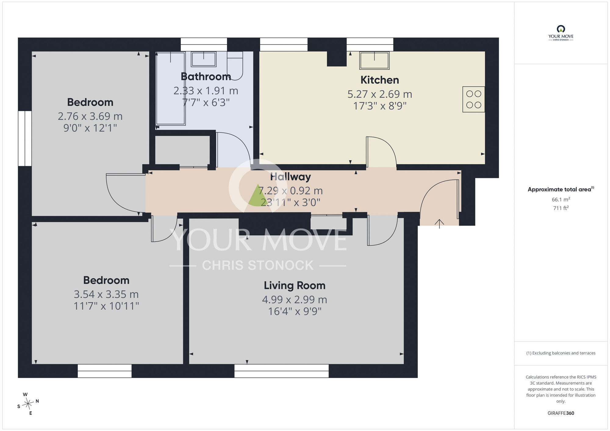 Floorplan of 2 bedroom Flat for sale, Savory Road, Wallsend, Tyne and Wear, NE28