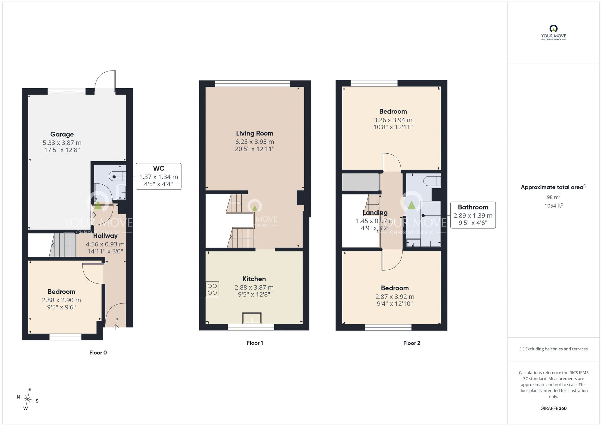 Floorplan of 3 bedroom Mid Terrace House for sale, Barwell Close, Wallsend, Tyne and Wear, NE28