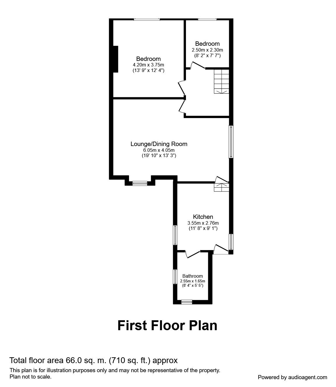 Floorplan of 2 bedroom Flat to rent, Coronation Street, Wallsend, Tyne and Wear, NE28