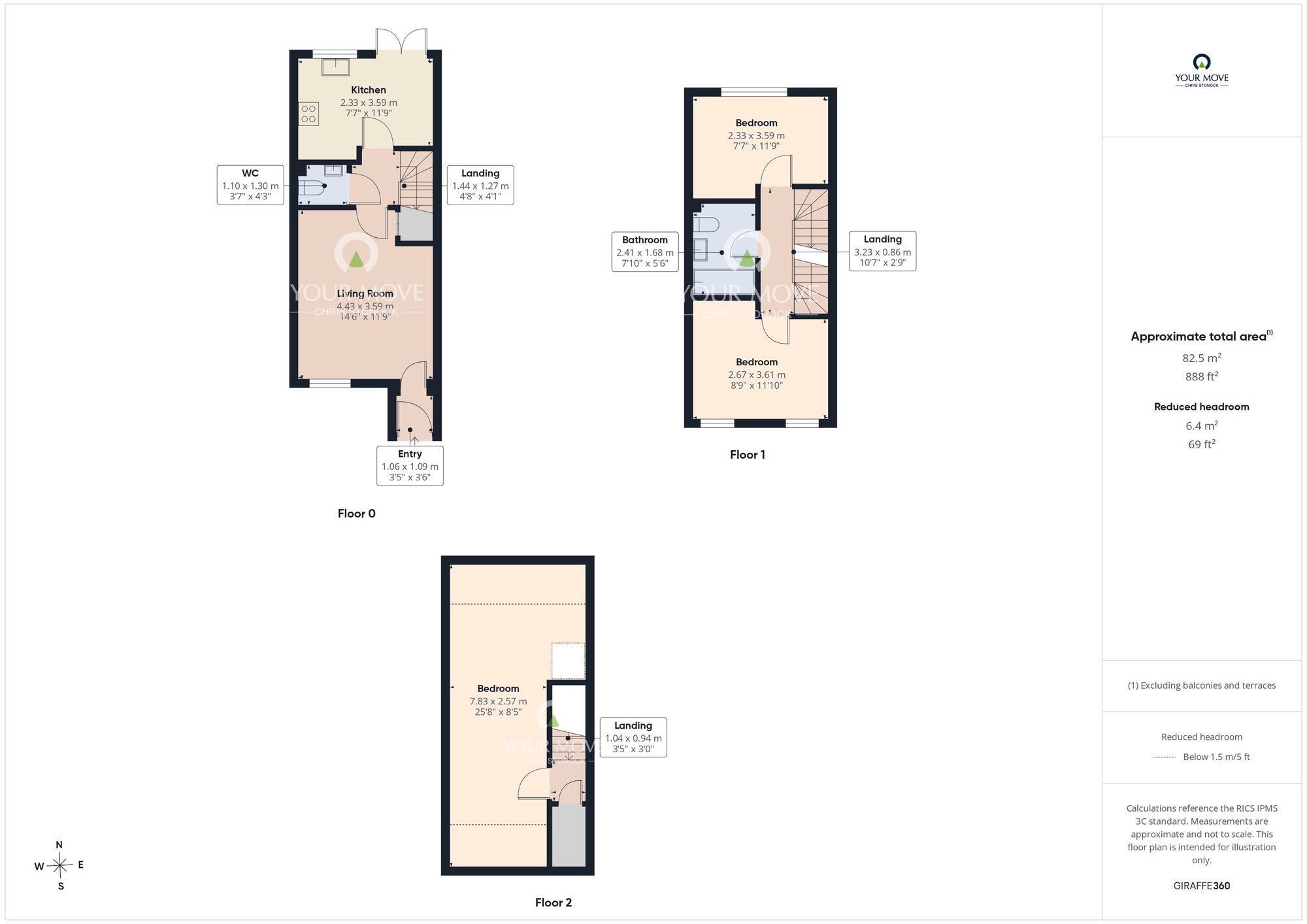Floorplan of 3 bedroom Mid Terrace House for sale, Moor Drive, Wallsend, Tyne and Wear, NE28