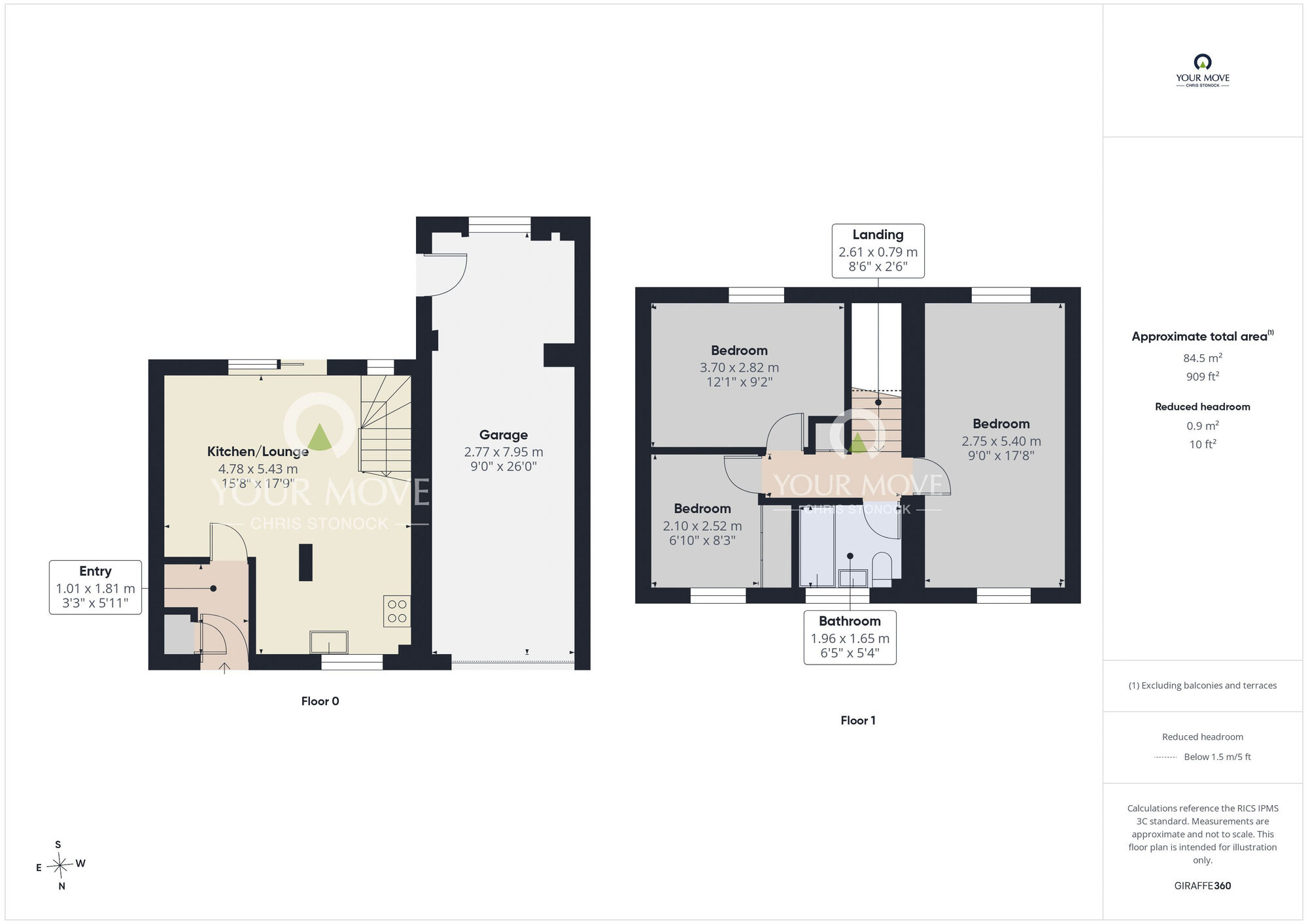 Floorplan of 3 bedroom Semi Detached House for sale, Parkside Terrace, Wallsend, Tyne and Wear, NE28