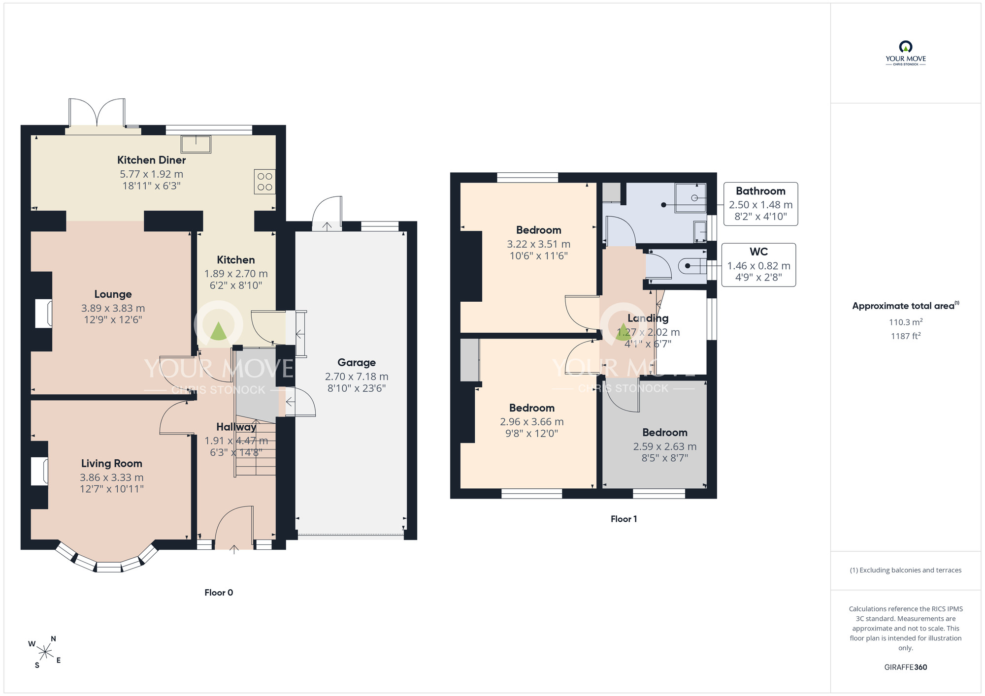 Floorplan of 3 bedroom Semi Detached House for sale, Peartree Gardens, Newcastle upon Tyne, Tyne and Wear, NE6
