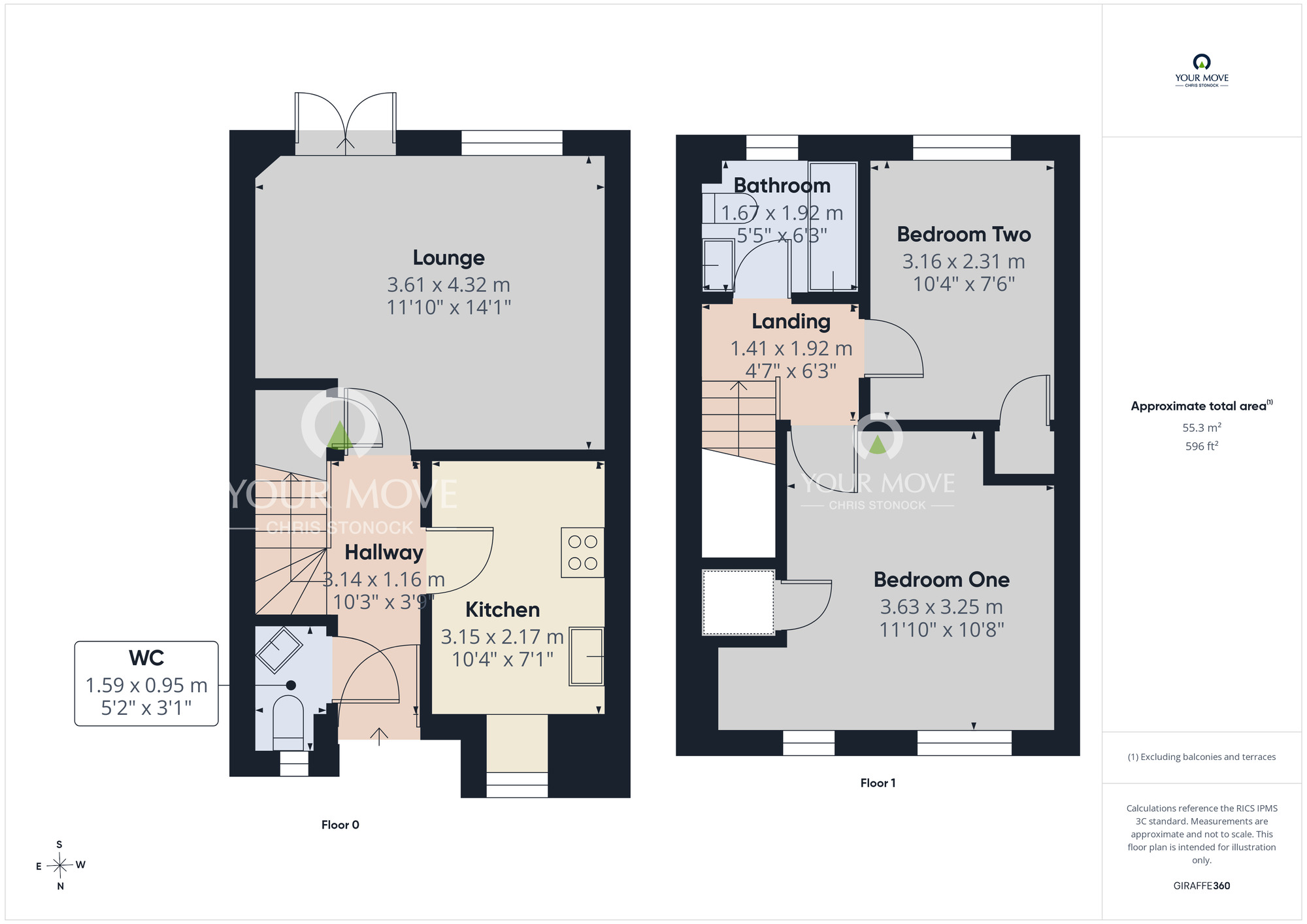 Floorplan of 2 bedroom Mid Terrace House to rent, West Farm Wynd, Newcastle upon Tyne, Tyne and Wear, NE12