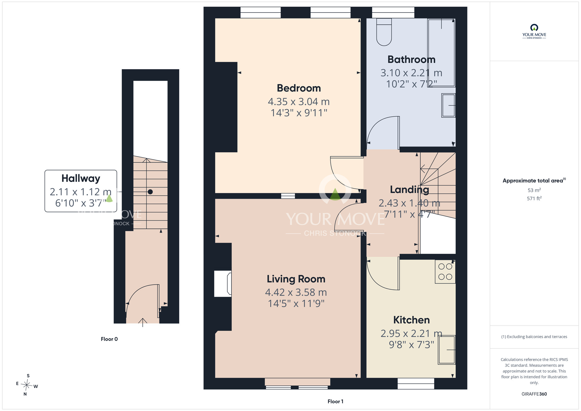 Floorplan of 1 bedroom Flat for sale, High Street East, Wallsend, NE28