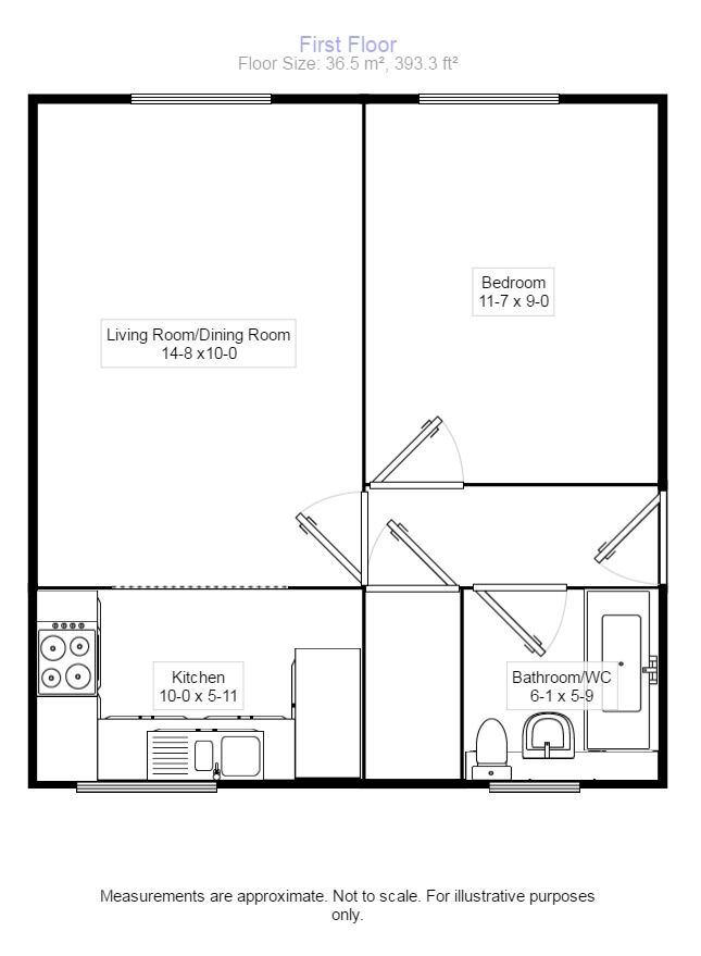 Floorplan of 1 bedroom  Flat to rent, Raglan Close, Hounslow, TW4