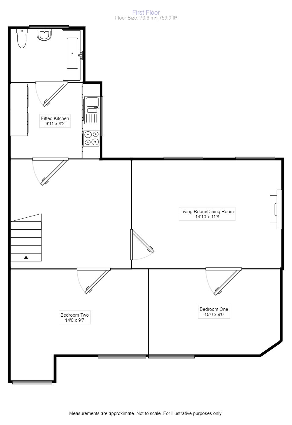 Floorplan of 2 bedroom  Flat to rent, Dean Road, Hounslow, TW3