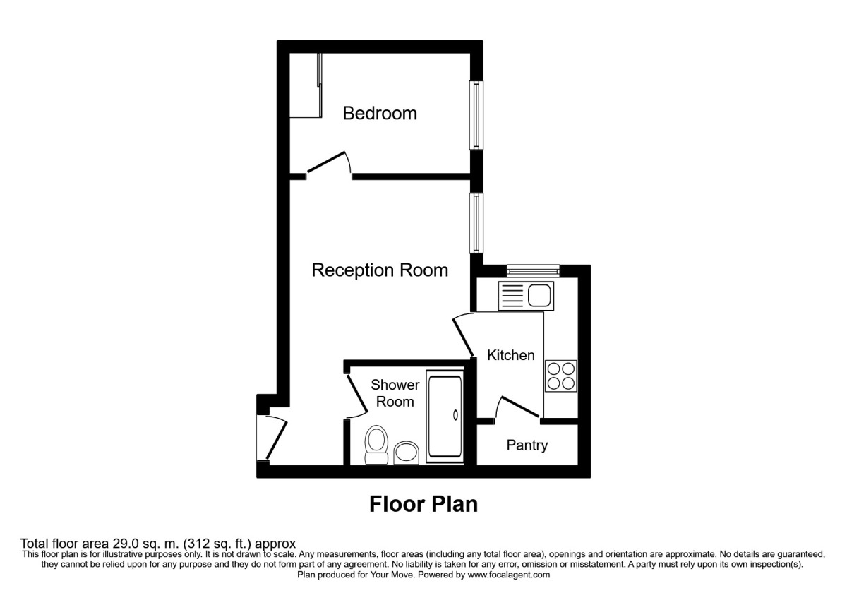 Floorplan of 1 bedroom  Flat to rent, Burket Close, Southall, Middlesex, UB2