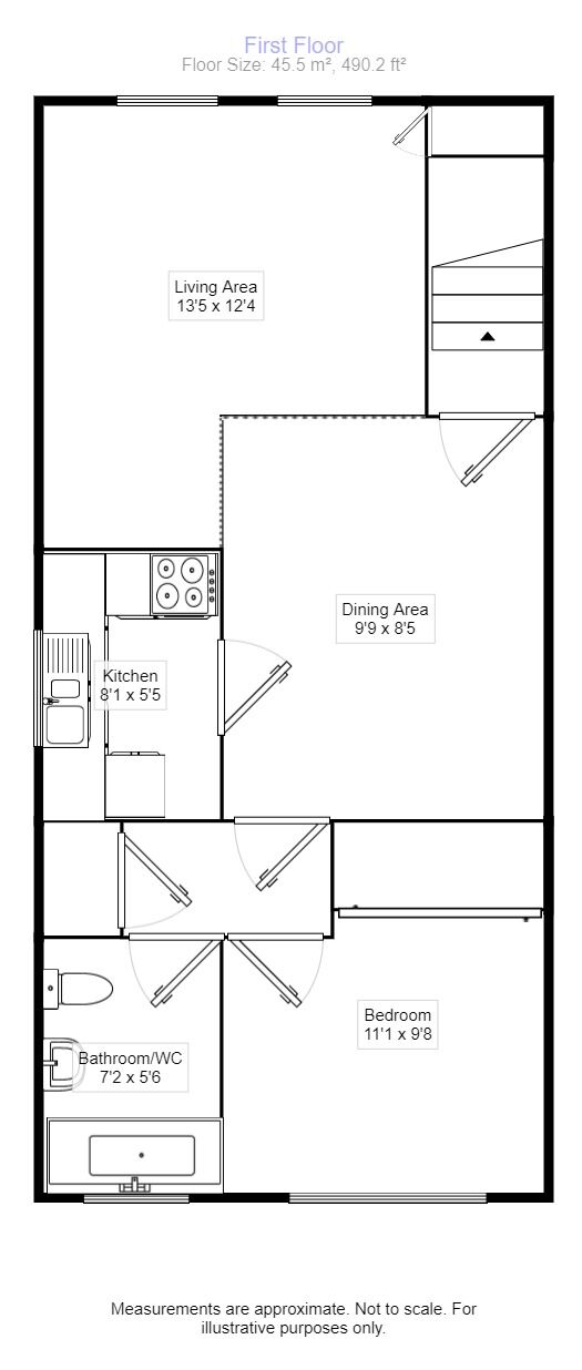 Floorplan of 1 bedroom  Flat to rent, Harvesters Close, Isleworth, Middlesex, TW7