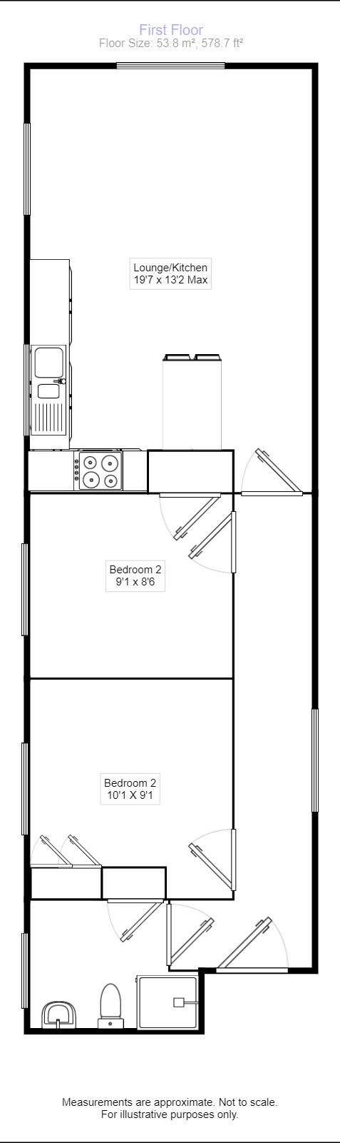 Floorplan of 2 bedroom Flat to rent, High Street, Whitton, Twickenham, TW2