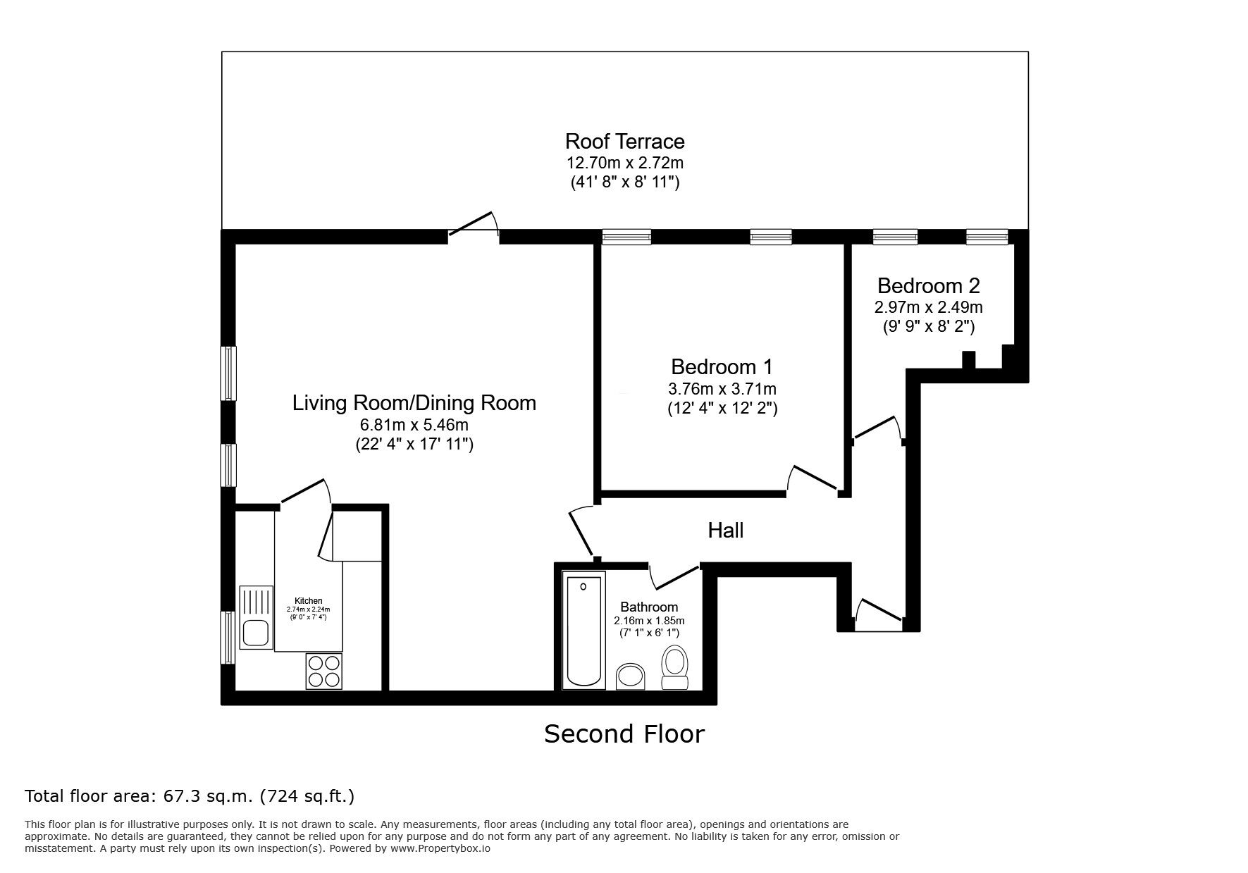 Floorplan of 2 bedroom House for sale, High Street, Whitton, Twickenham, TW2