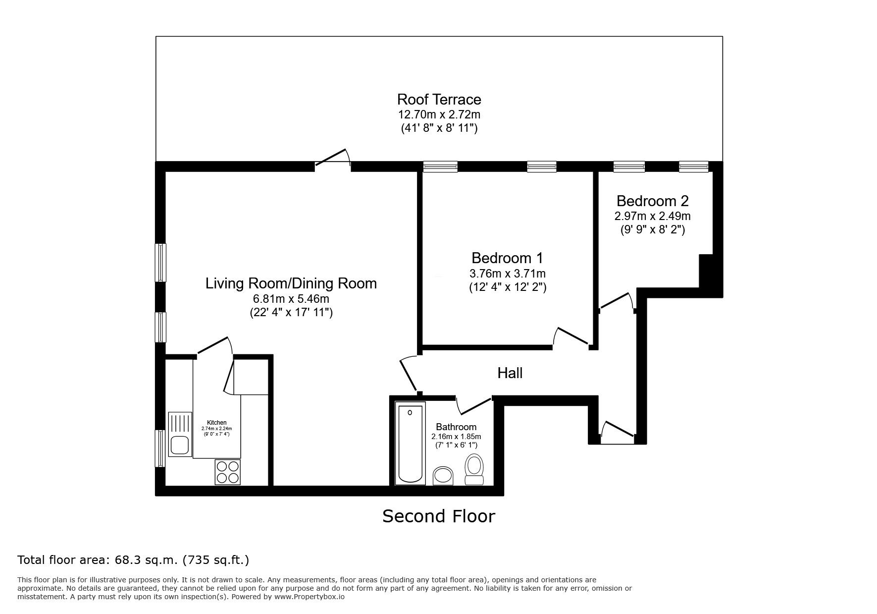 Floorplan of 2 bedroom House for sale, High Street, Whitton, Twickenham, TW2