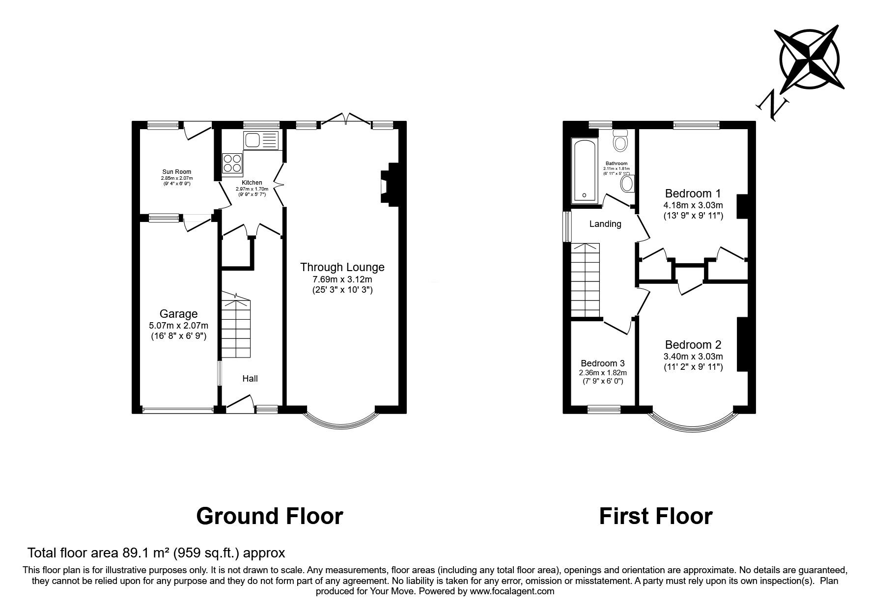 Floorplan of 3 bedroom Semi Detached House for sale, Albemarle Avenue, Whitton, Twickenham, TW2
