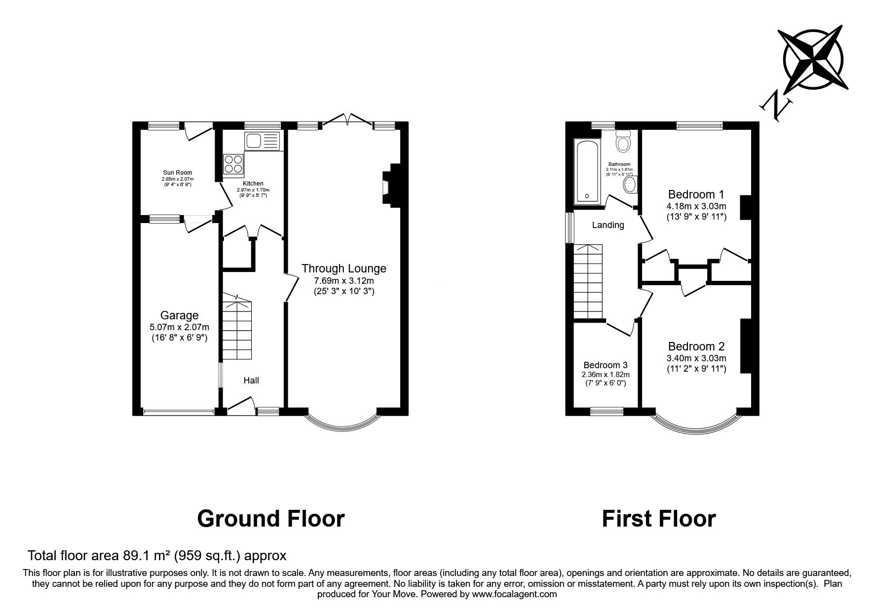 Floorplan of 3 bedroom Semi Detached House for sale, Albemarle Avenue, Whitton, Twickenham, TW2