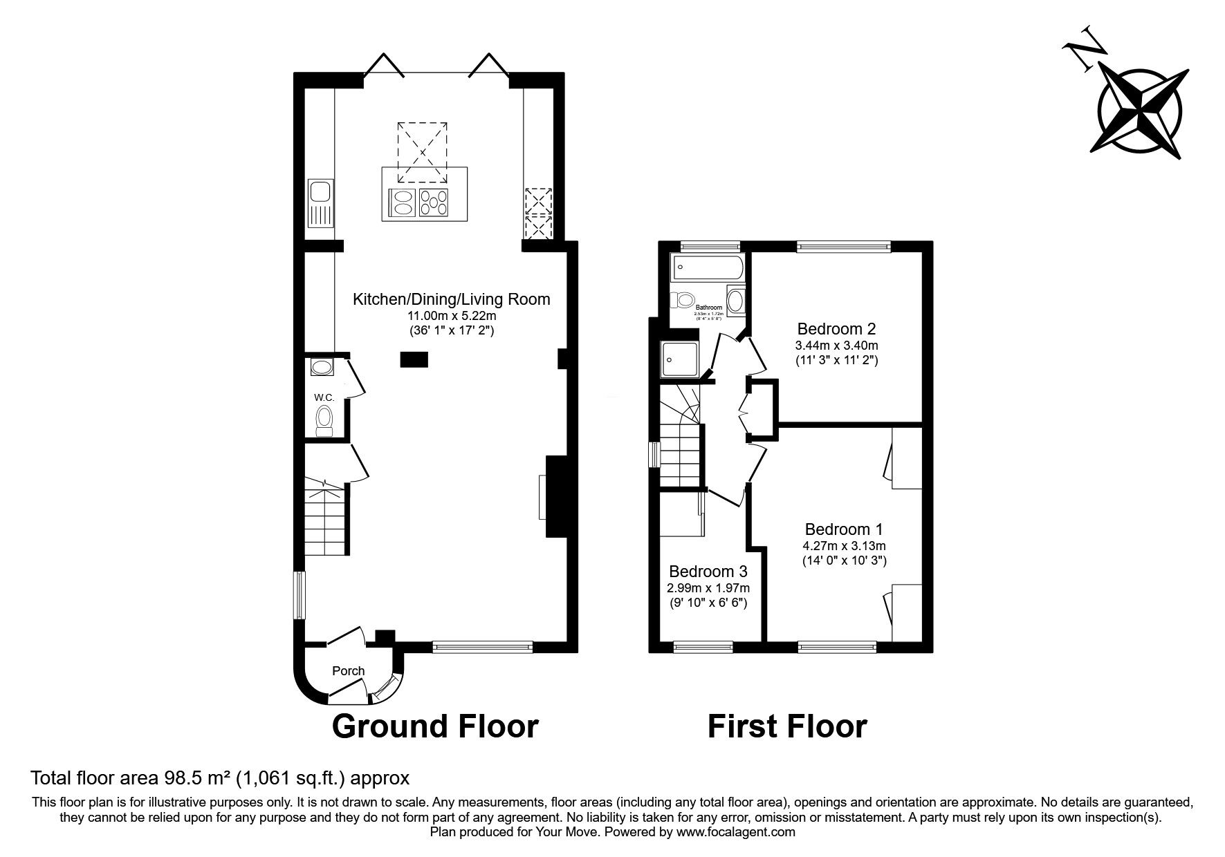 Floorplan of 3 bedroom Semi Detached House for sale, Cranbrook Drive, Whitton, Twickenham, TW2