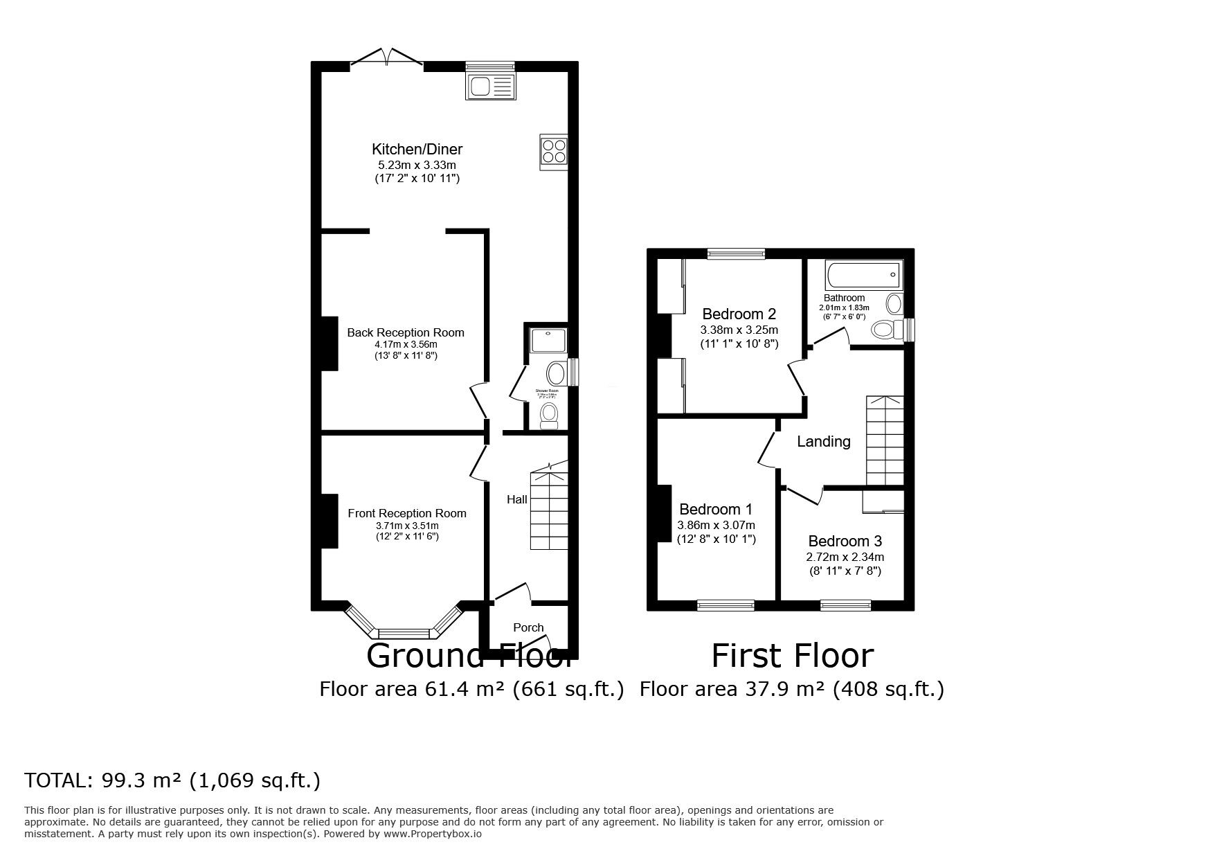 Floorplan of 3 bedroom Semi Detached House for sale, Addison Avenue, Hounslow, TW3