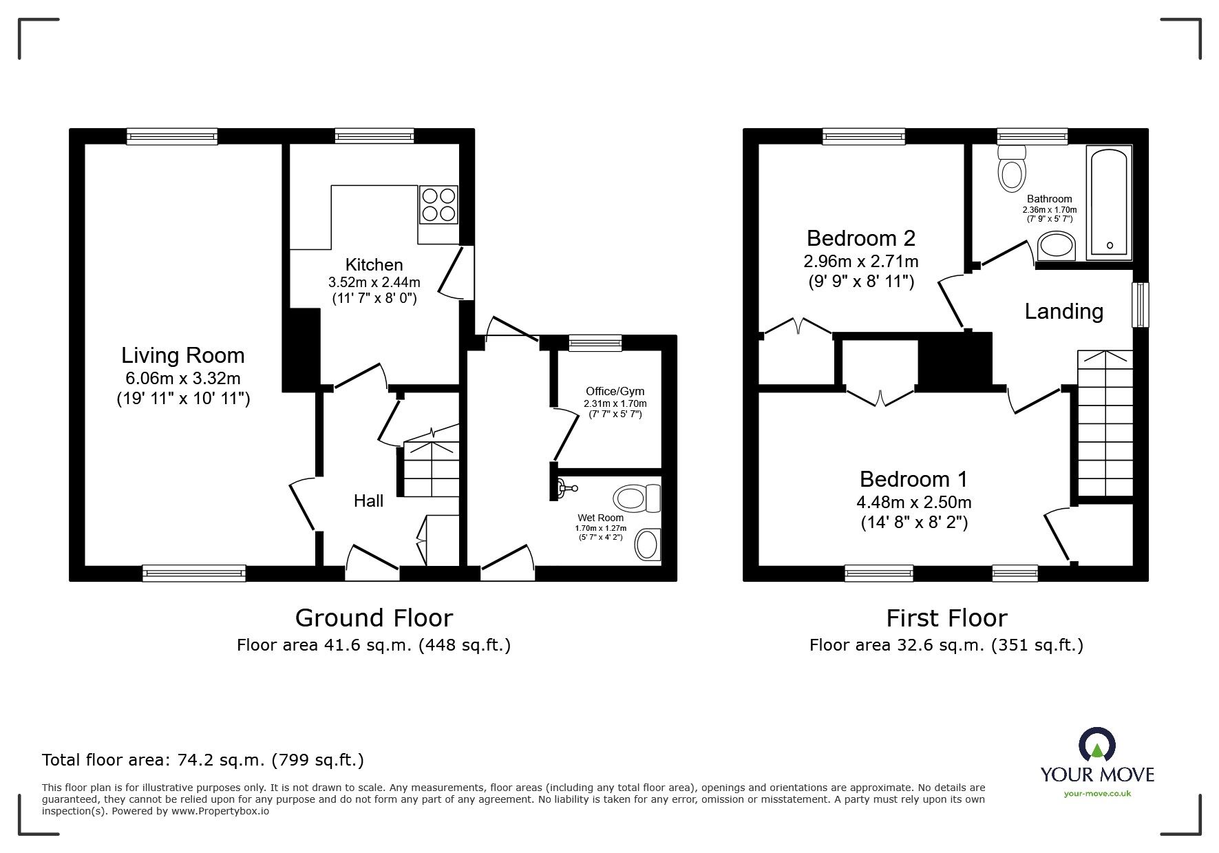 Floorplan of 2 bedroom Semi Detached House for sale, Cavalry Crescent, Hounslow, TW4