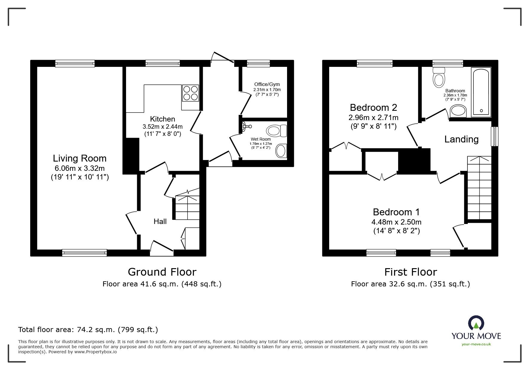 Floorplan of 2 bedroom Semi Detached House for sale, Cavalry Crescent, Hounslow, TW4