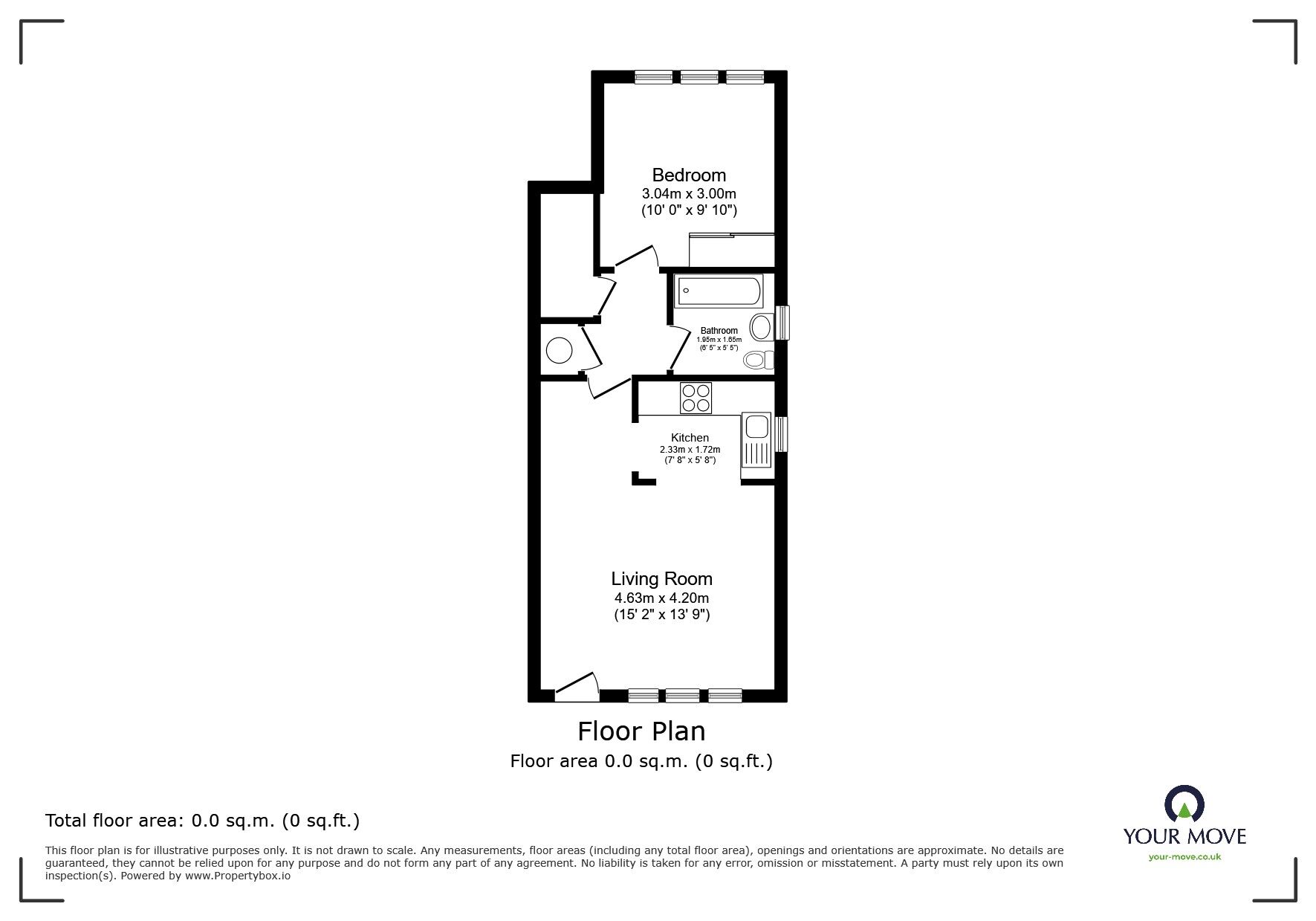 Floorplan of 1 bedroom  Flat to rent, Varsity Drive, Twickenham, TW1