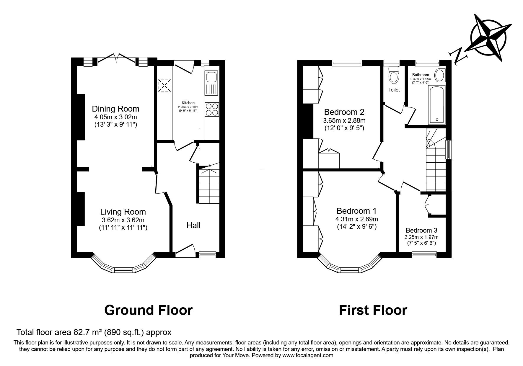 Floorplan of 3 bedroom End Terrace House for sale, Elmer Gardens, Isleworth, TW7