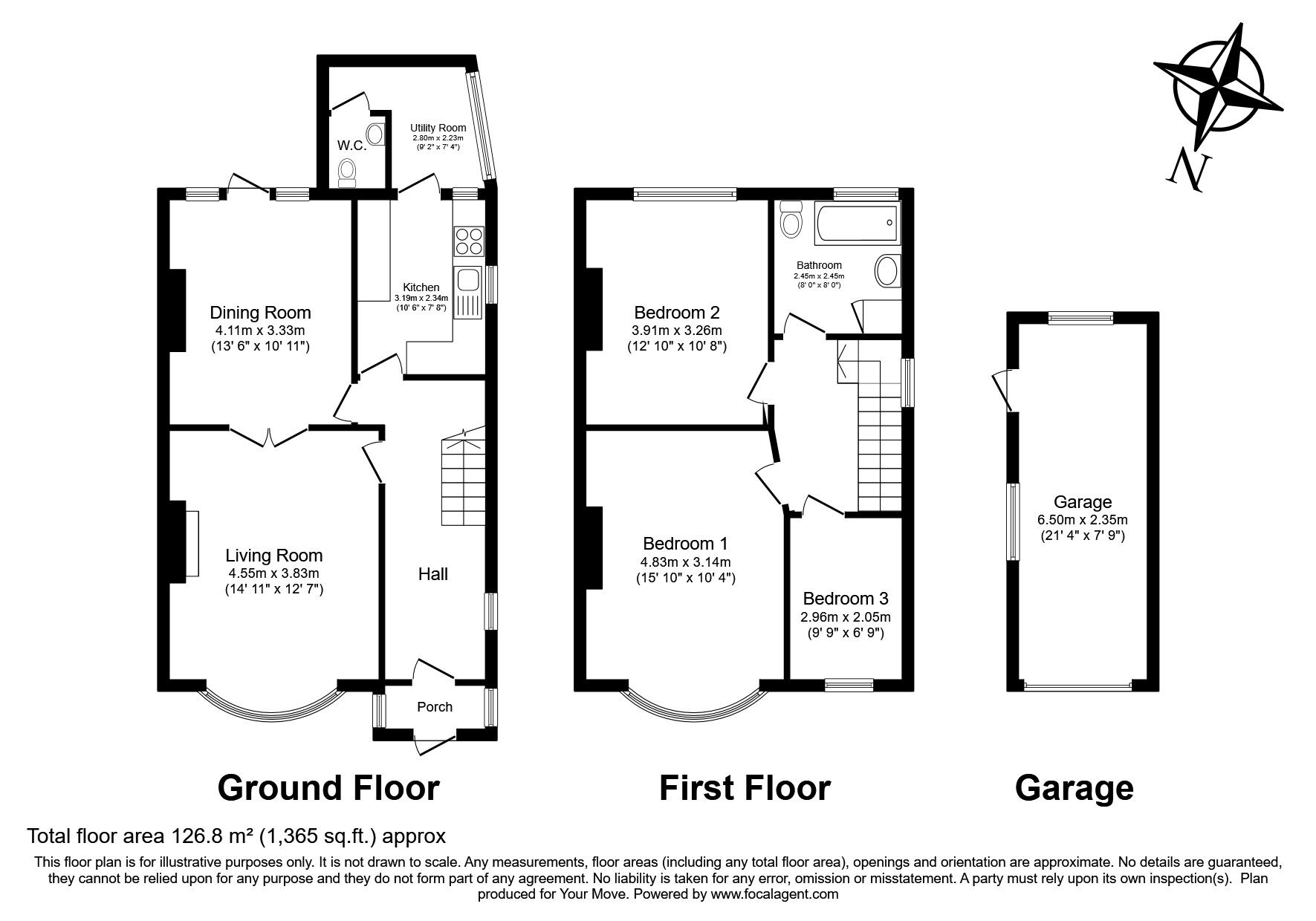 Floorplan of 3 bedroom Semi Detached House for sale, Kneller Road, Whitton, Twickenham, TW2