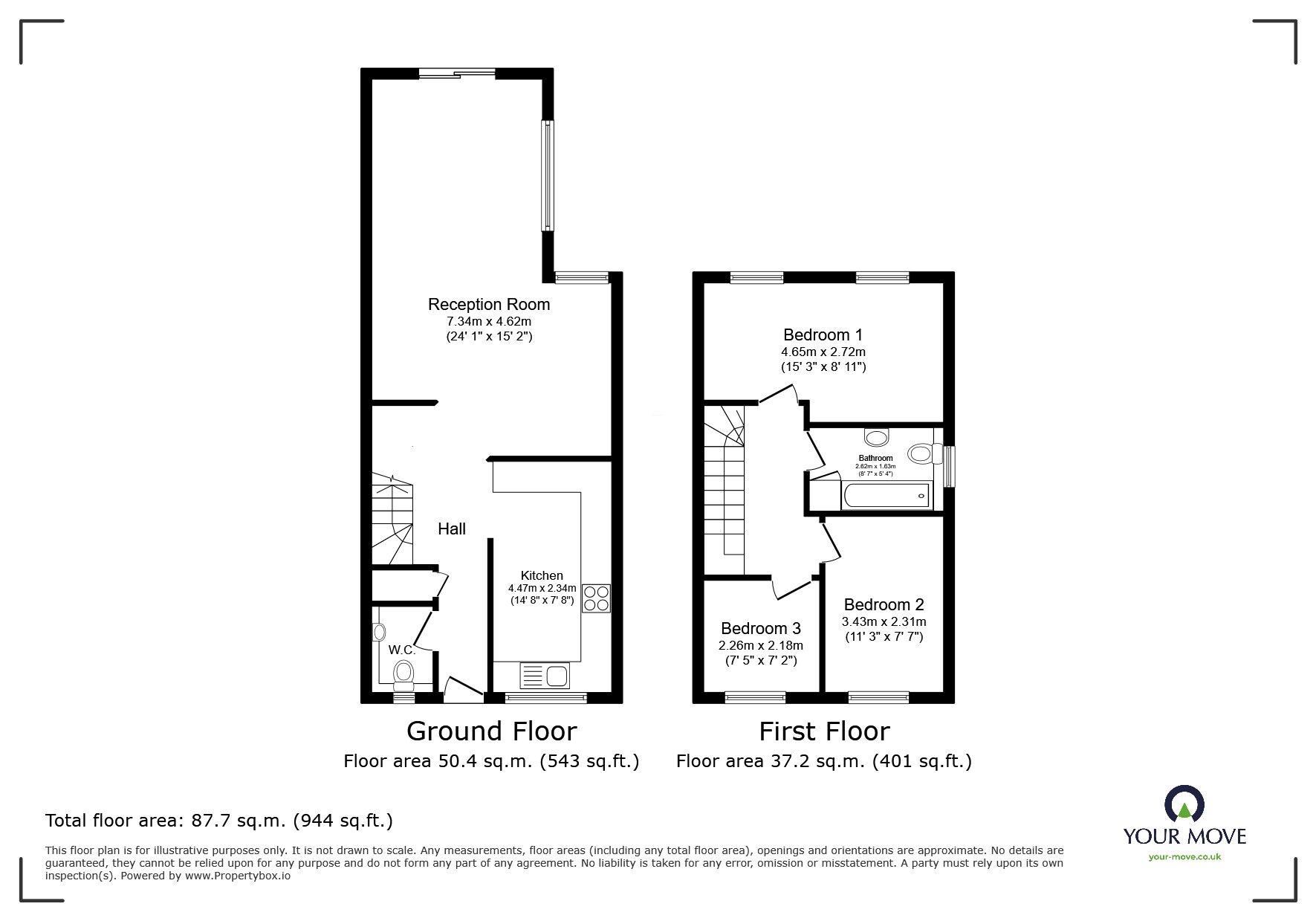 Floorplan of 3 bedroom Detached House for sale, Cedar Avenue, Whitton, Twickenham, TW2