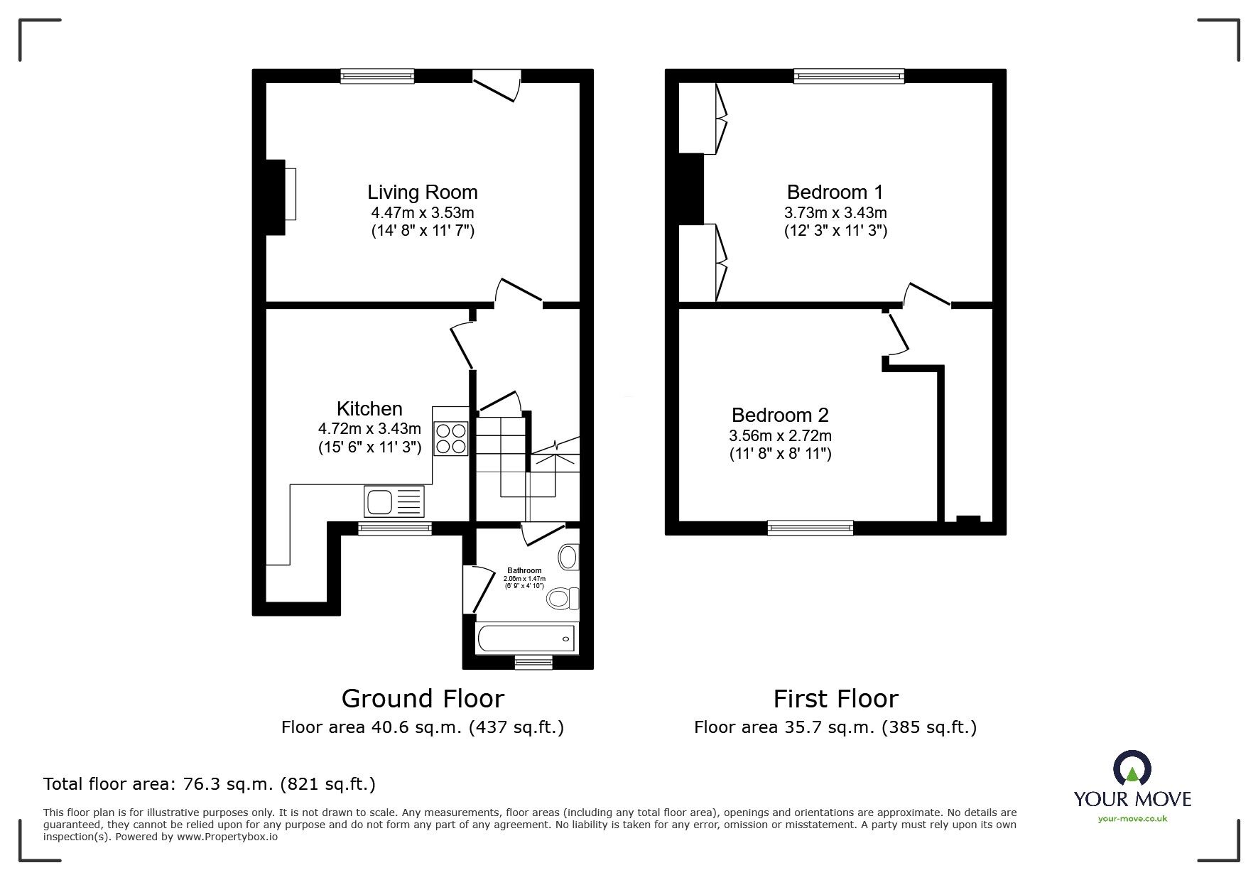 Floorplan of 2 bedroom  Flat for sale, Whitton Road, Hounslow, TW3